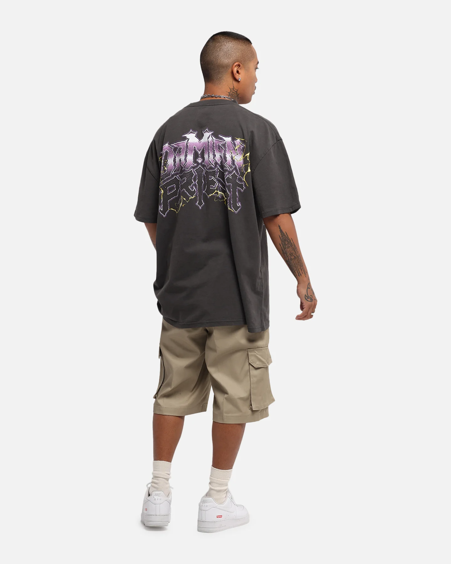 Culture Kings X WWE Damian Priest Wrestlemania XLI Heavy T-Shirt Black Wash - Image 4