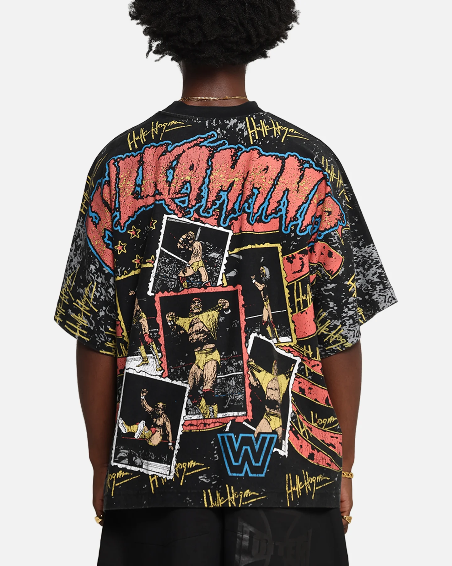Culture Kings X WWE Hulk Hogan All Over Print T-Shirt Black - Image 2