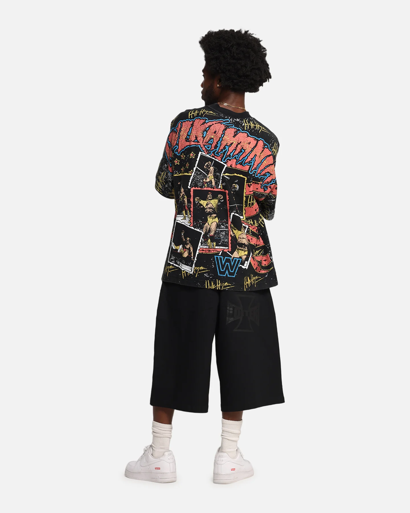 Culture Kings X WWE Hulk Hogan All Over Print T-Shirt Black - Image 4