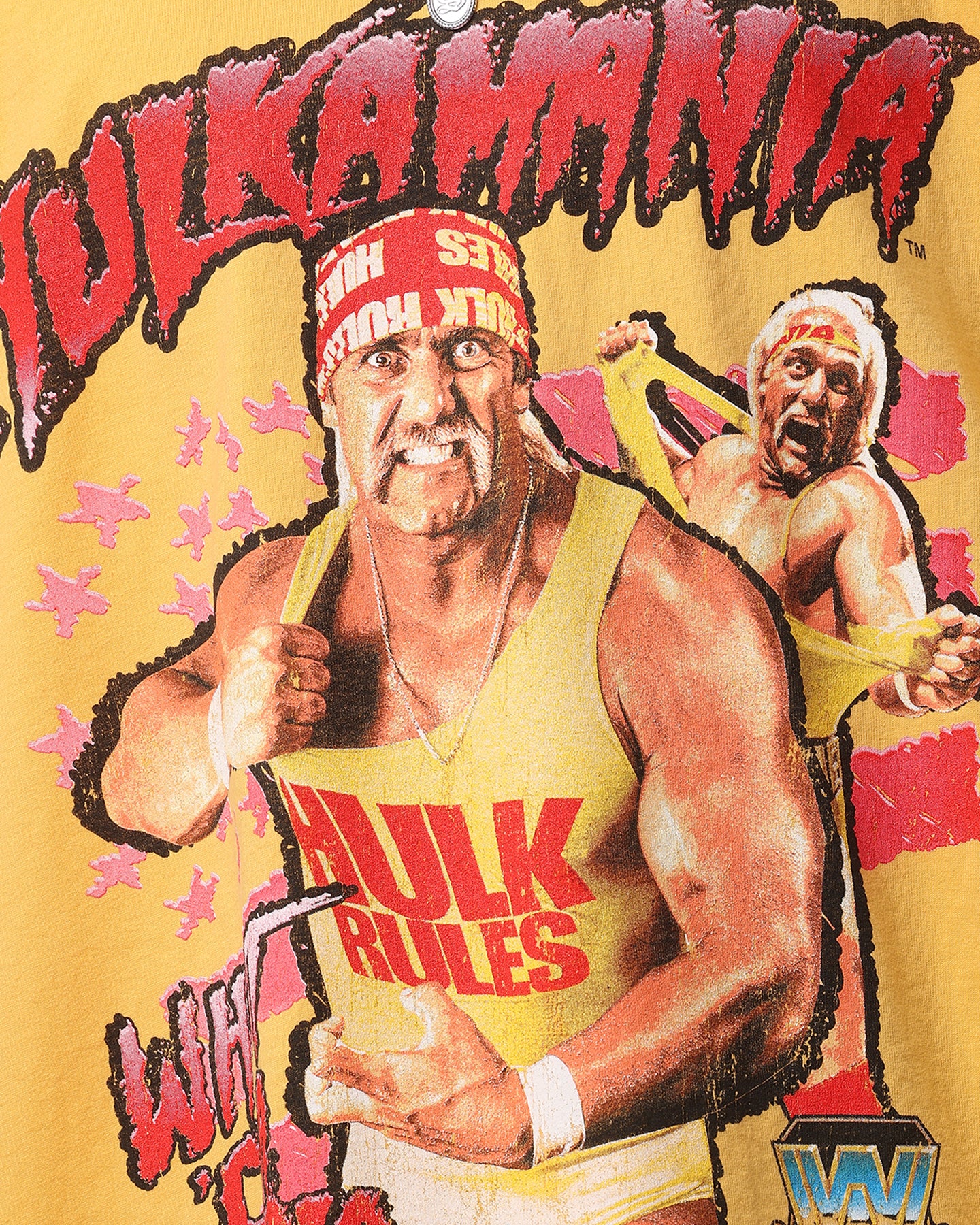 Culture Kings X WWE Hulk Hogan Hulk Heavyweight T-Shirt Yellow - Image 8