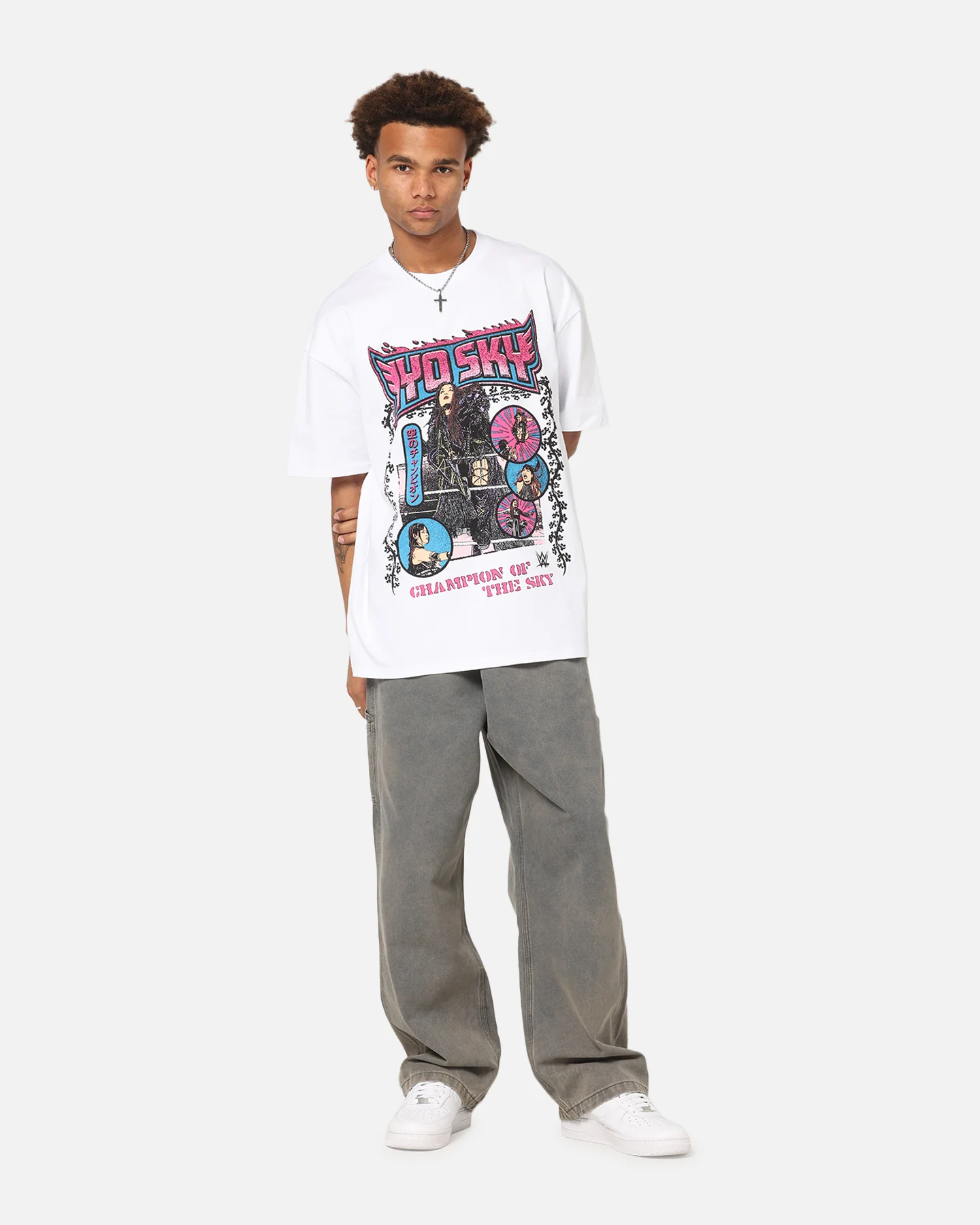 Culture Kings X WWE Iyo Sky Heavy T-Shirt White - Image 2