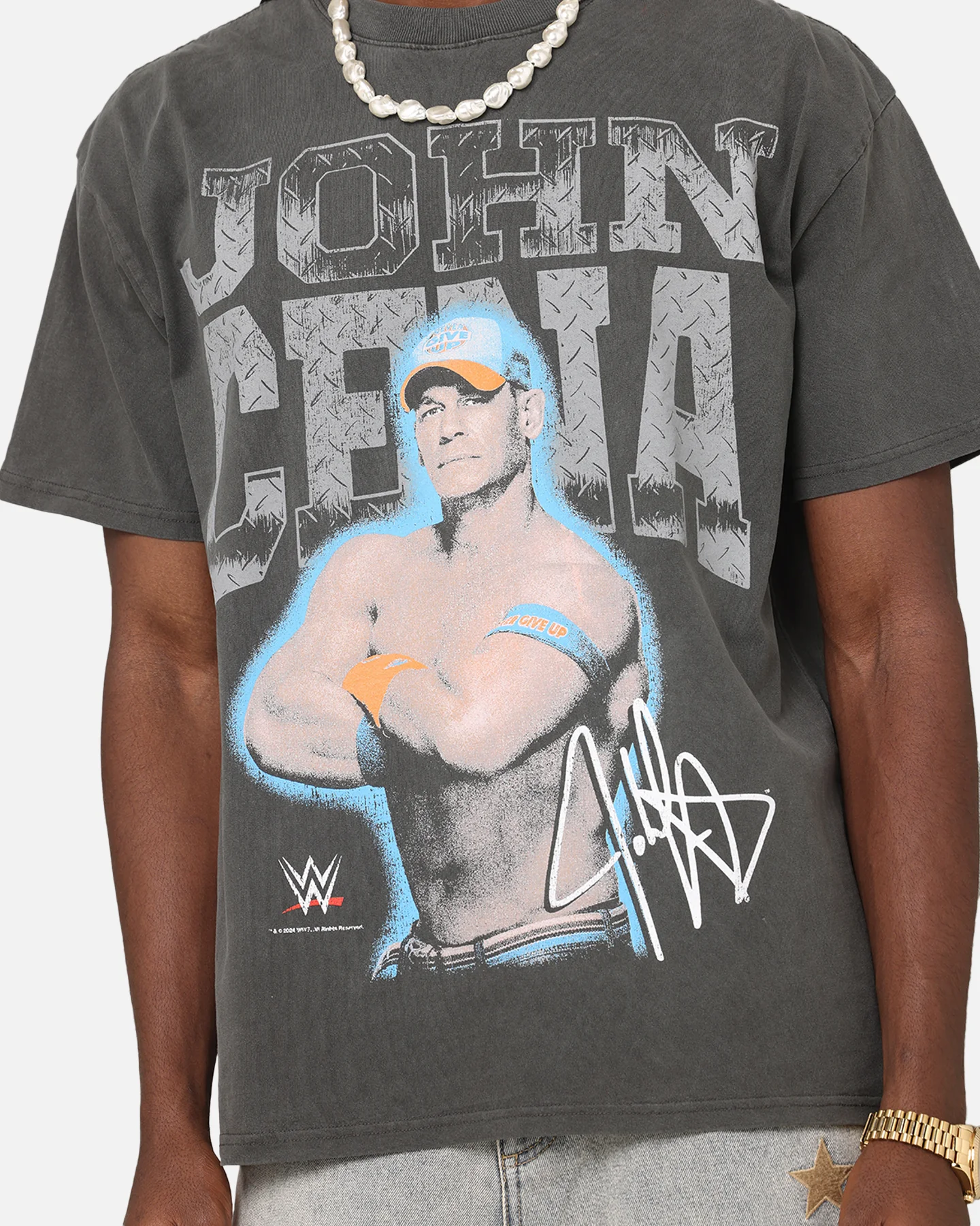Culture Kings X WWE John Cena Heavyweight T-Shirt Black Wash - Image 7