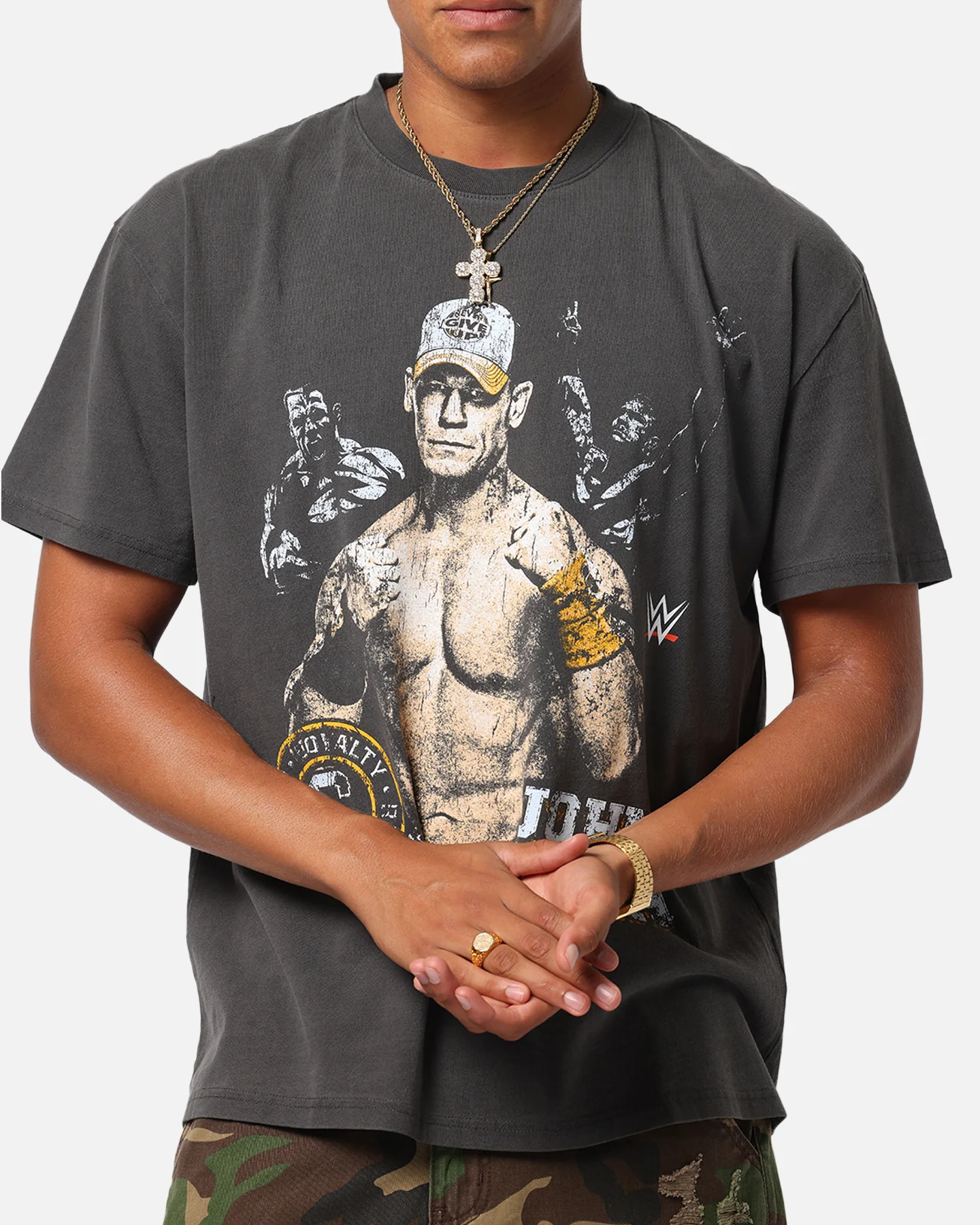 Culture Kings X WWE John Cena Wrestlemania XLI Heavy T-Shirt Black Wash - Image 7