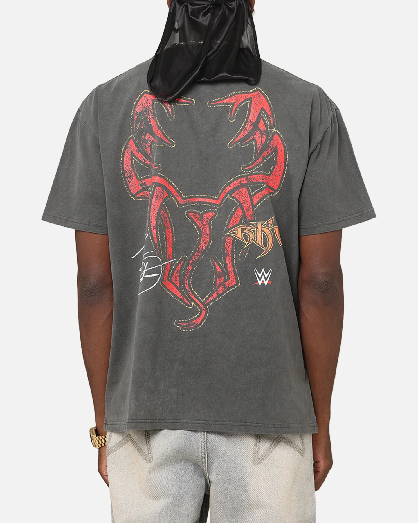 Culture Kings X WWE Randy Orton Heavy T-Shirt Black Wash - Image 2