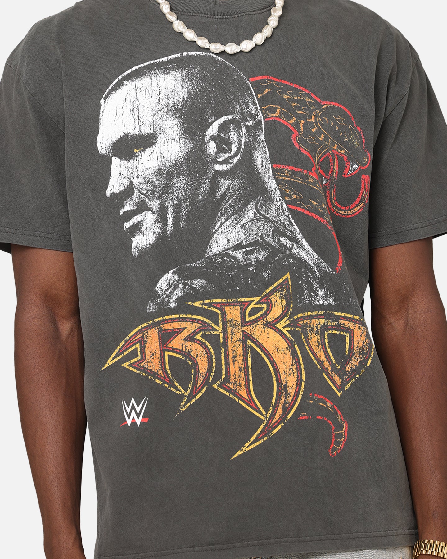 Culture Kings X WWE Randy Orton Heavyweight T-Shirt Black Wash - Image 7