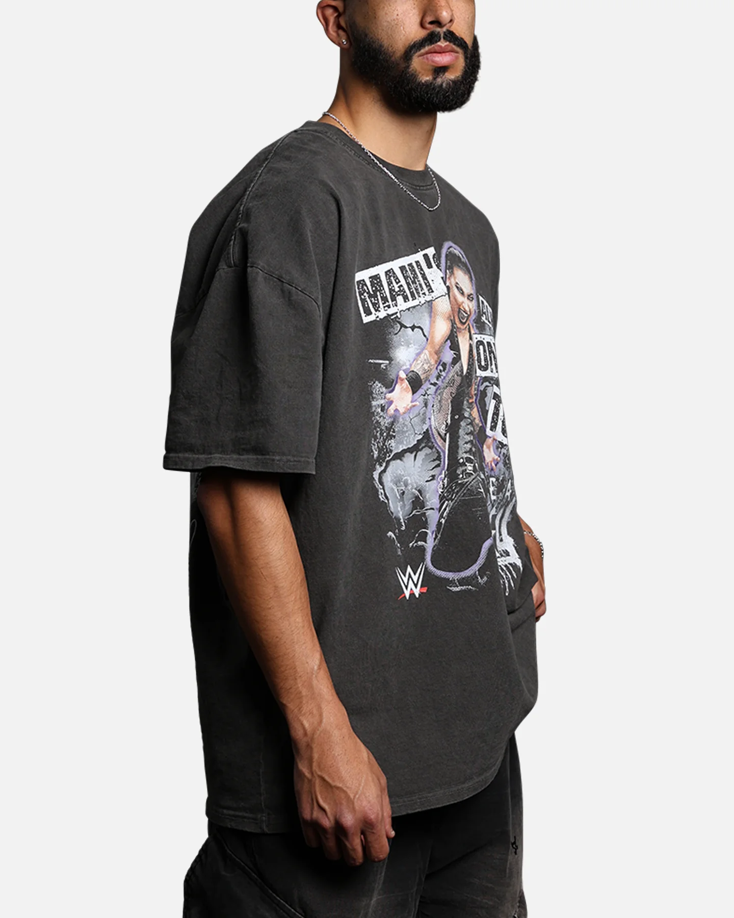 Culture Kings X WWE Rhea Ripley Vintage T-Shirt Black Wash - Image 8