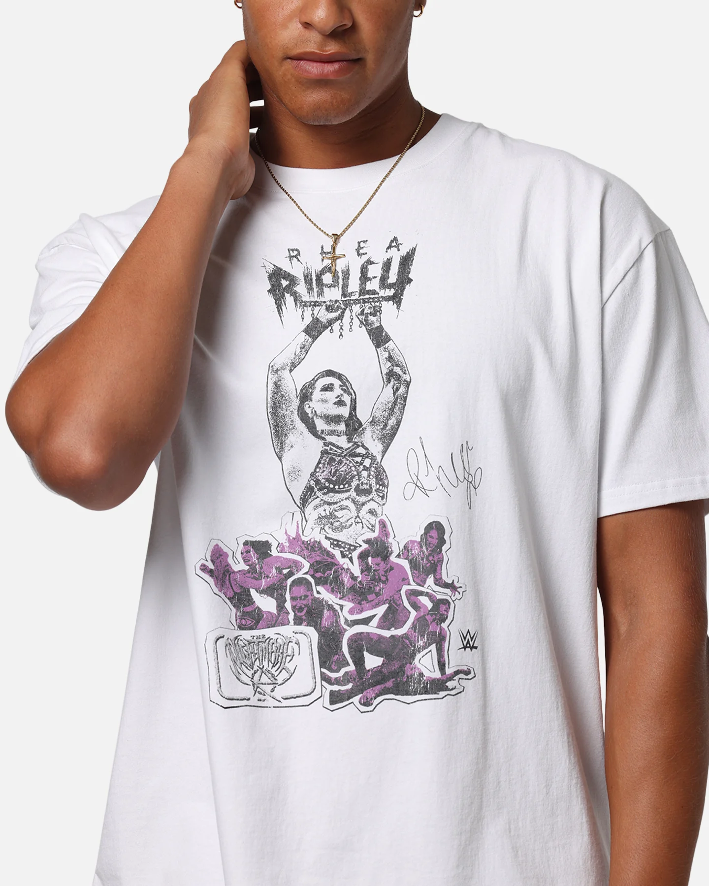 Culture Kings X WWE Rhea Ripley Wrestlemania XLI Heavy T-Shirt White - Image 7