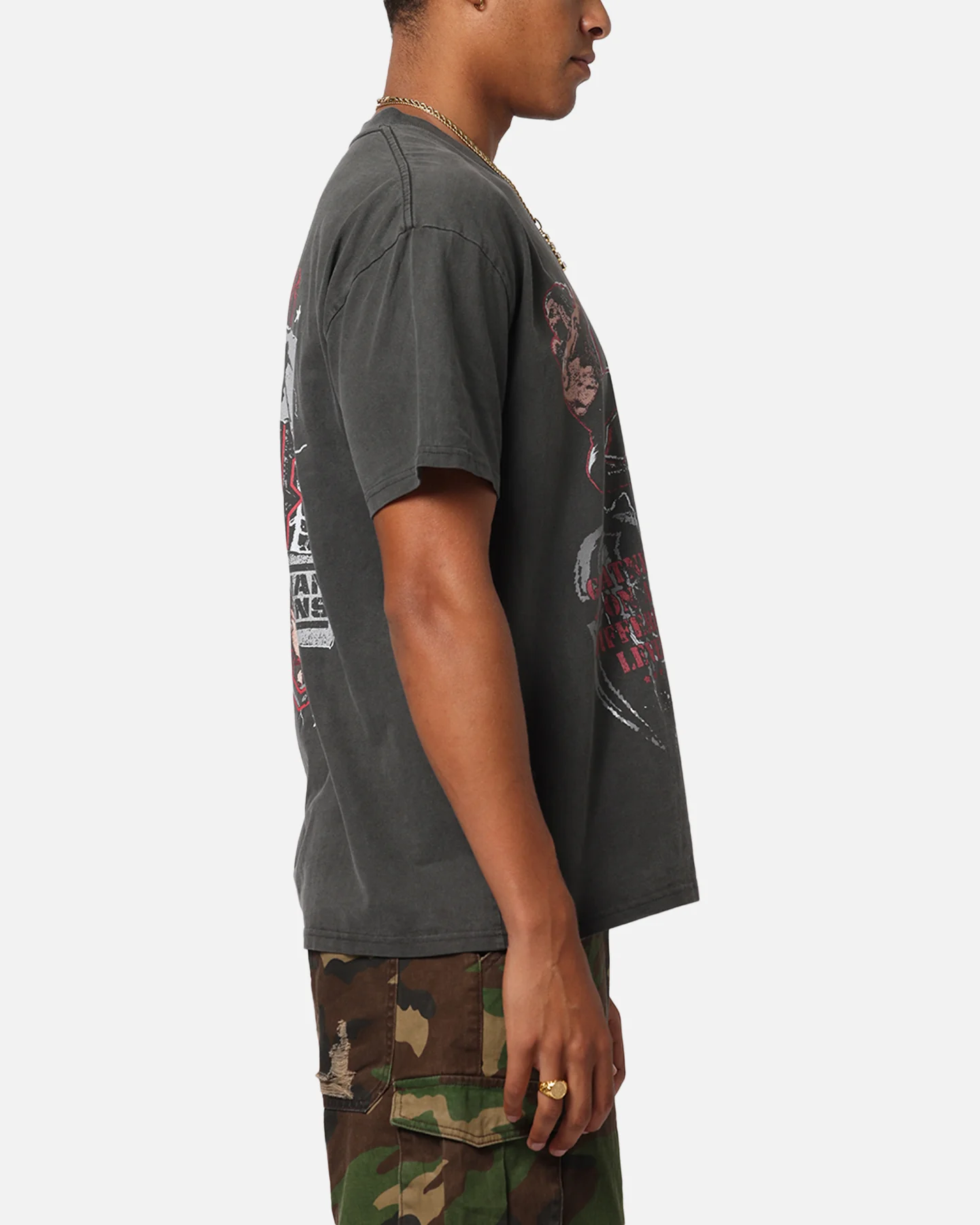 Culture Kings X WWE Roman Reigns Wrestlemania XLI Heavy T-Shirt Black Wash - Image 5