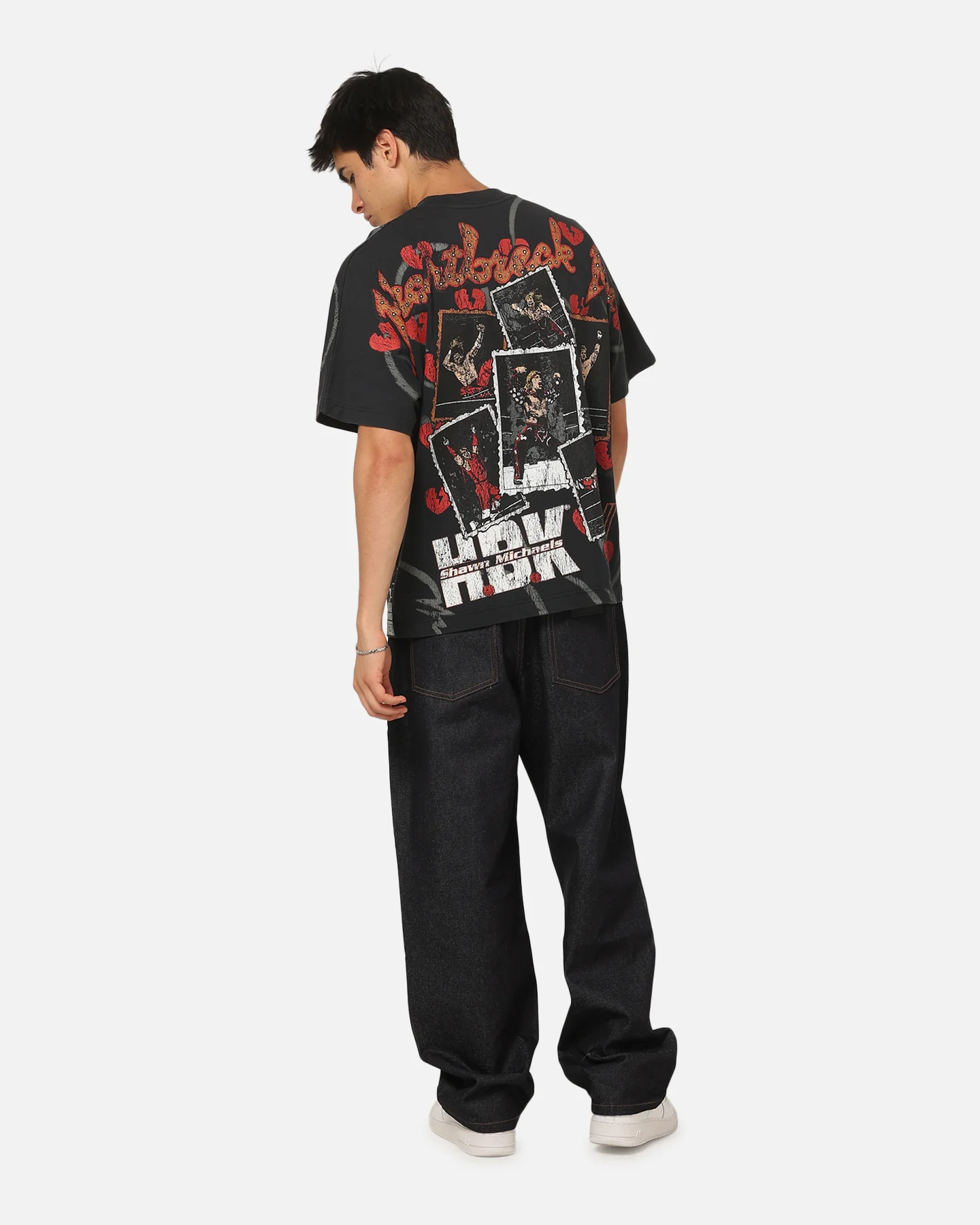 Culture Kings X WWE Shawn Michaels All Over Print T-Shirt Black - Image 4