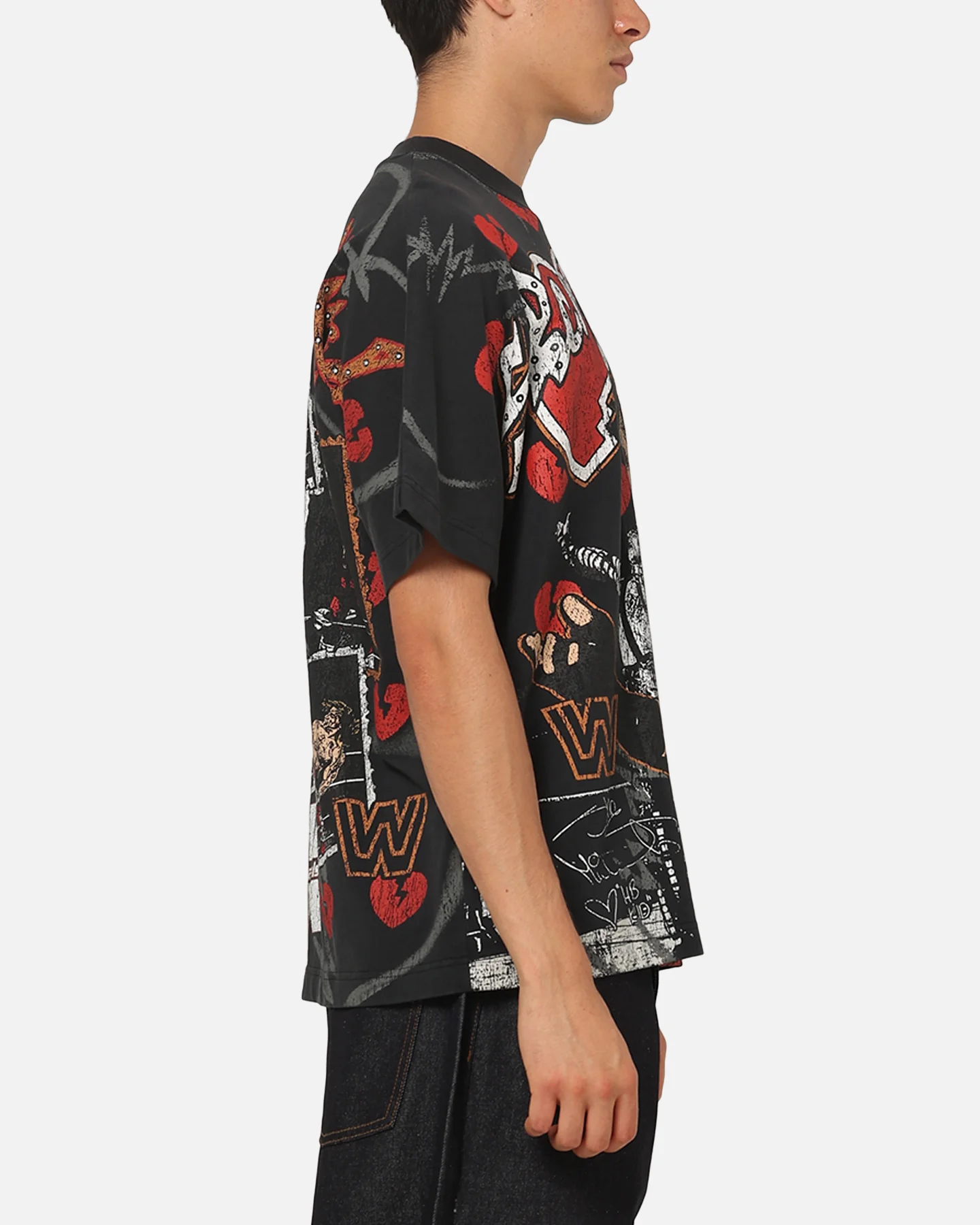 Culture Kings X WWE Shawn Michaels All Over Print T-Shirt Black - Image 5