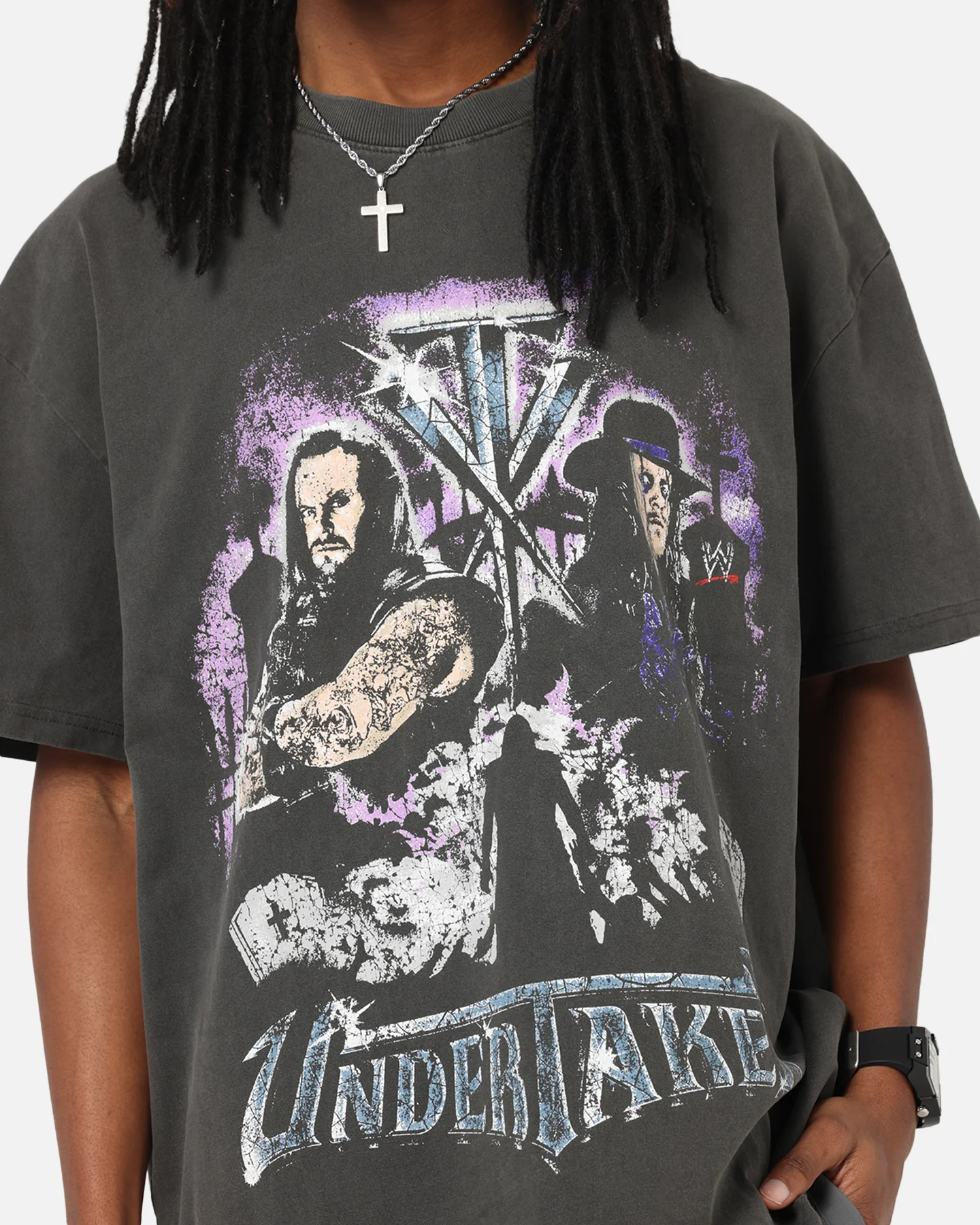 Culture Kings X WWE The Undertaker Summer Slam Heavy T-Shirt Black Wash - Image 7