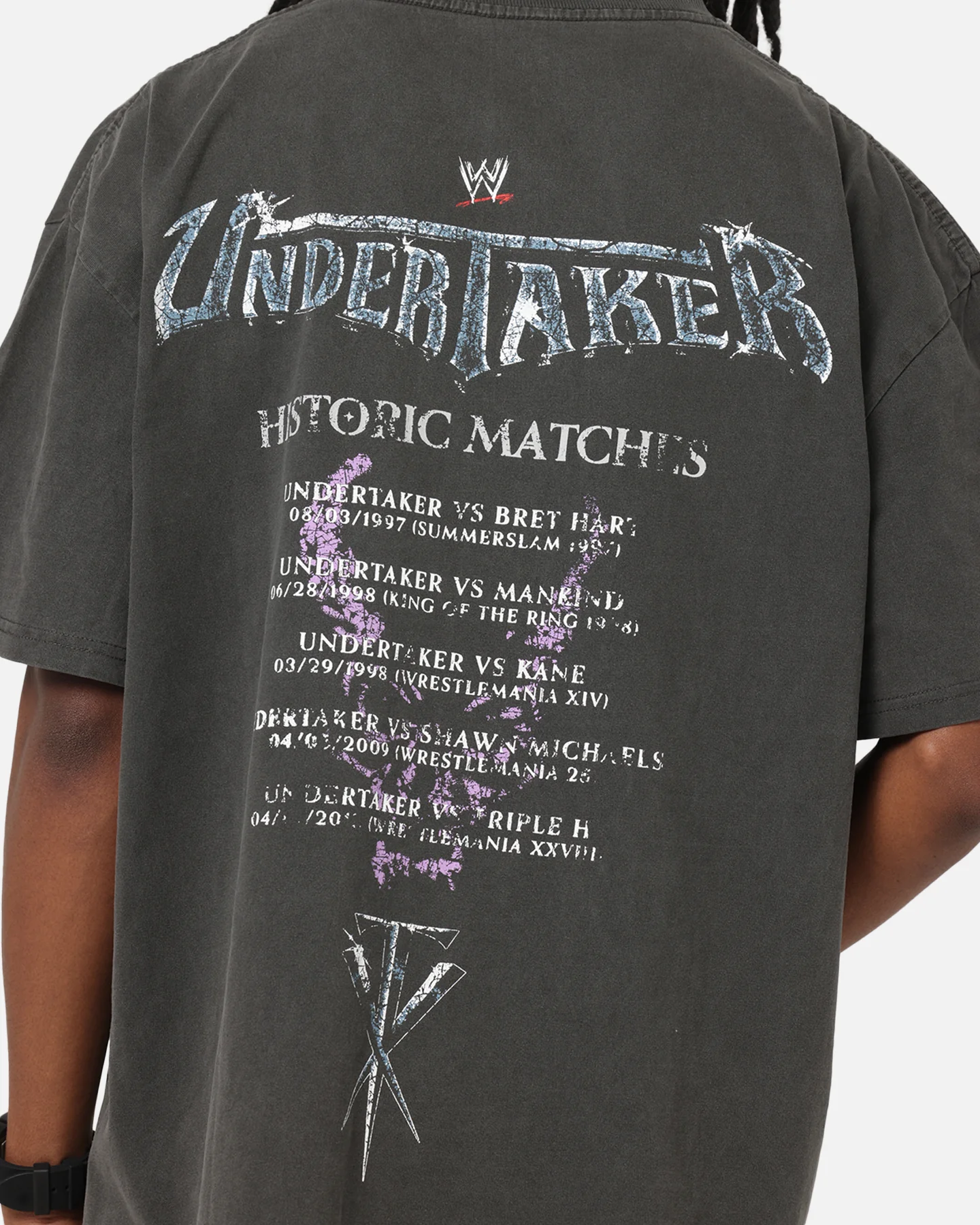 Culture Kings X WWE The Undertaker Summer Slam Heavy T-Shirt Black Wash - Image 8