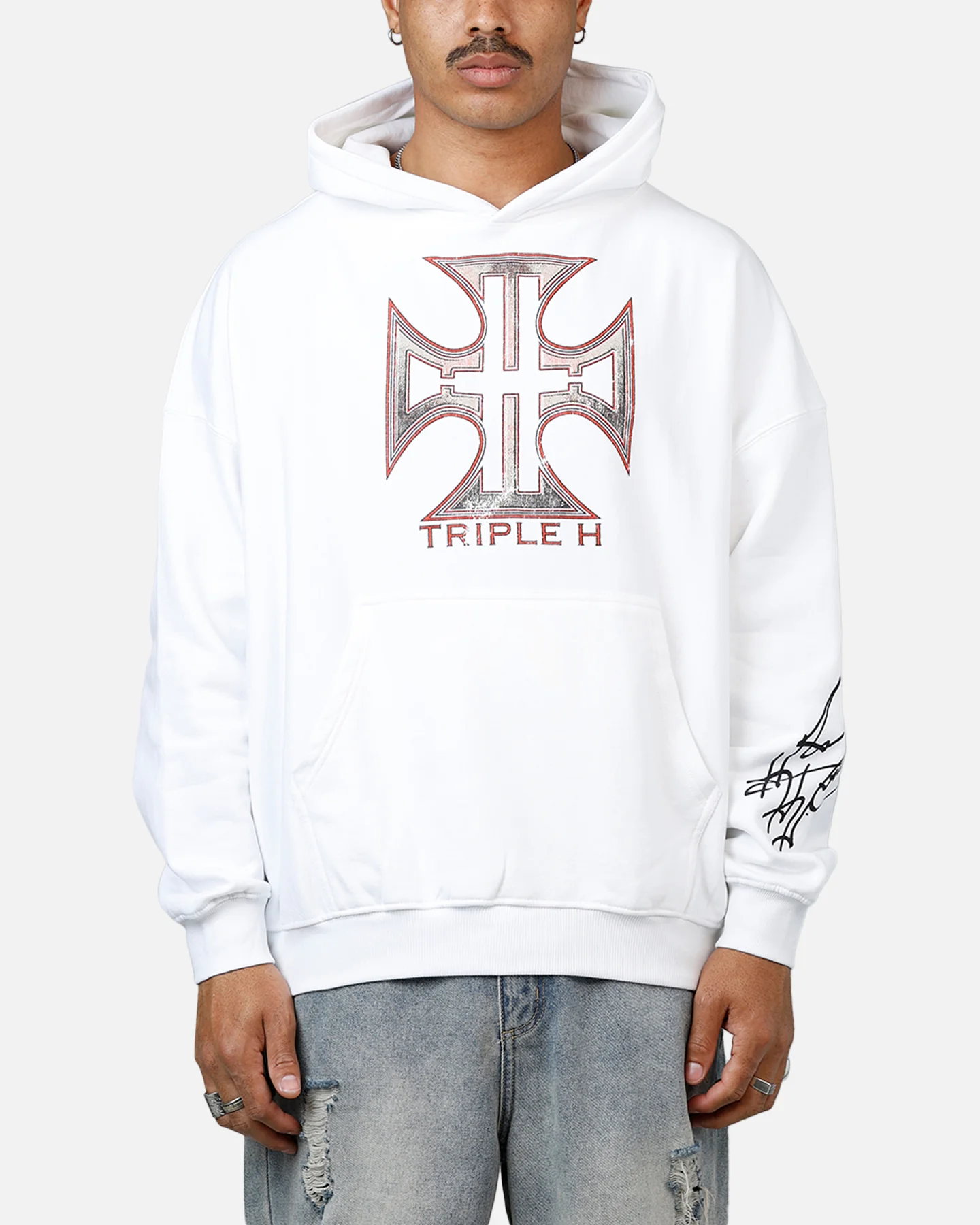 Culture Kings X WWE Triple H Wrestlemania XLI Hoodie White - Image 2