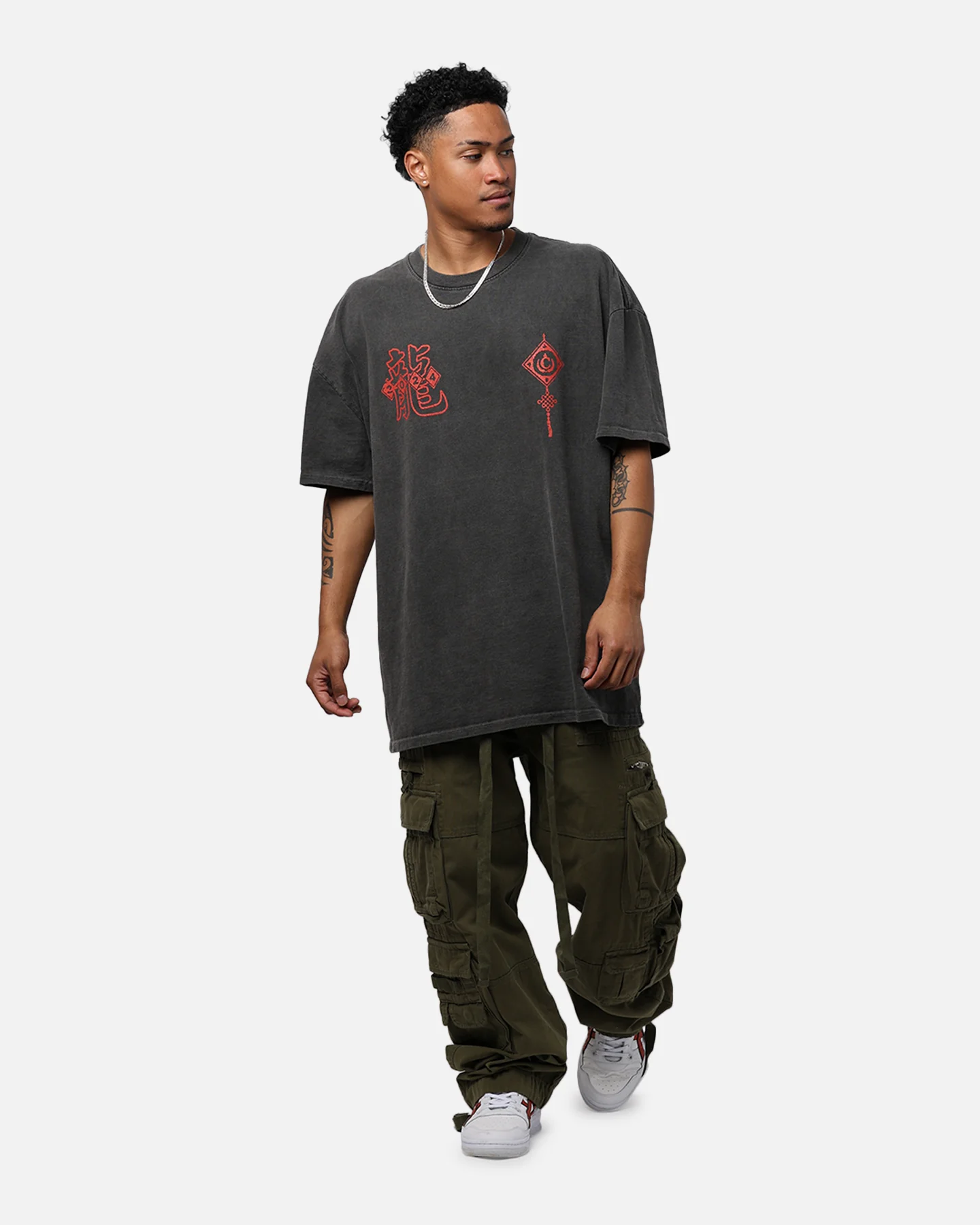 Culture Kings Year Of The Dragon T-Shirt Black Wash - Image 8