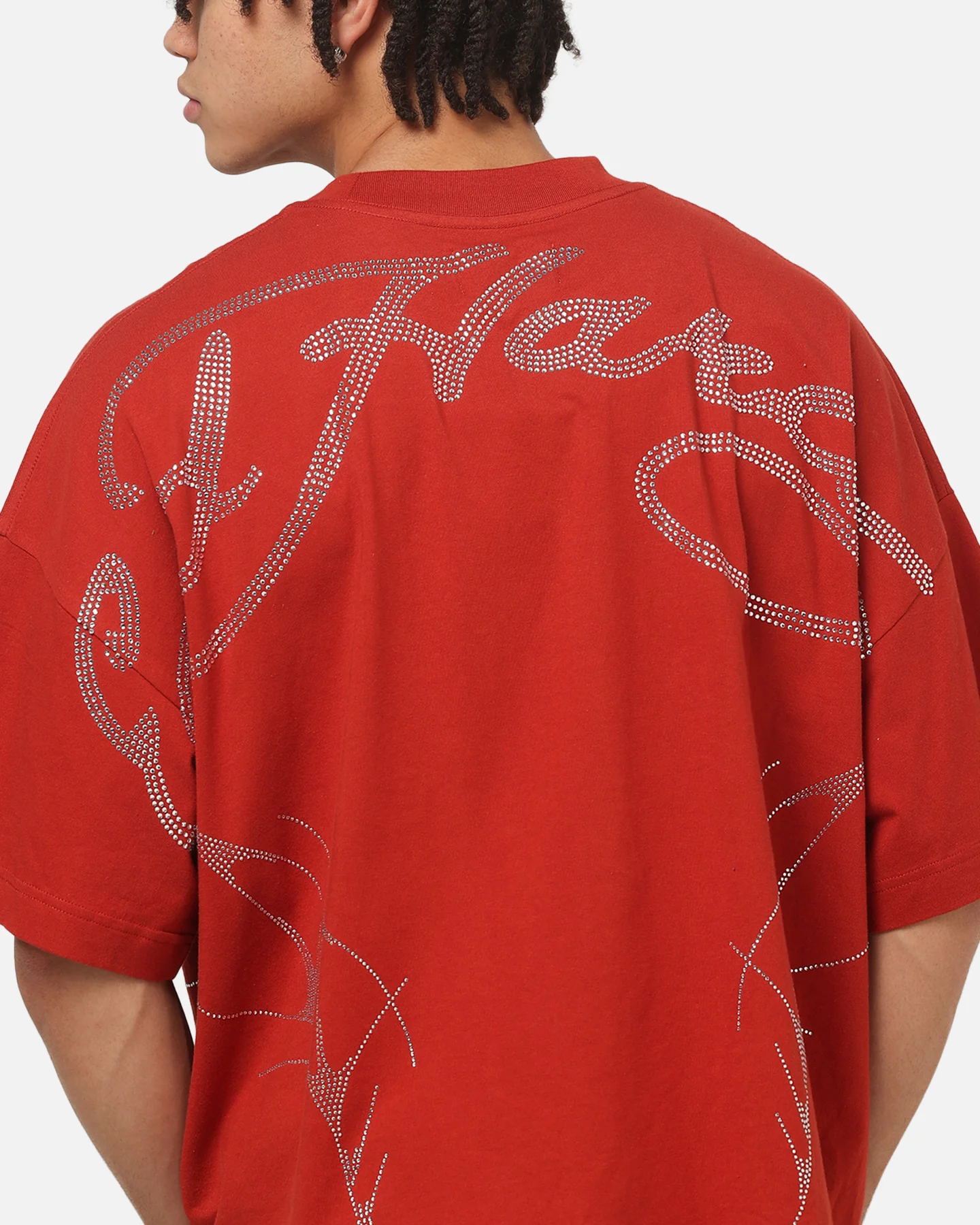 Ed Hardy Cyber Rhinestone T-Shirt Red - Image 8
