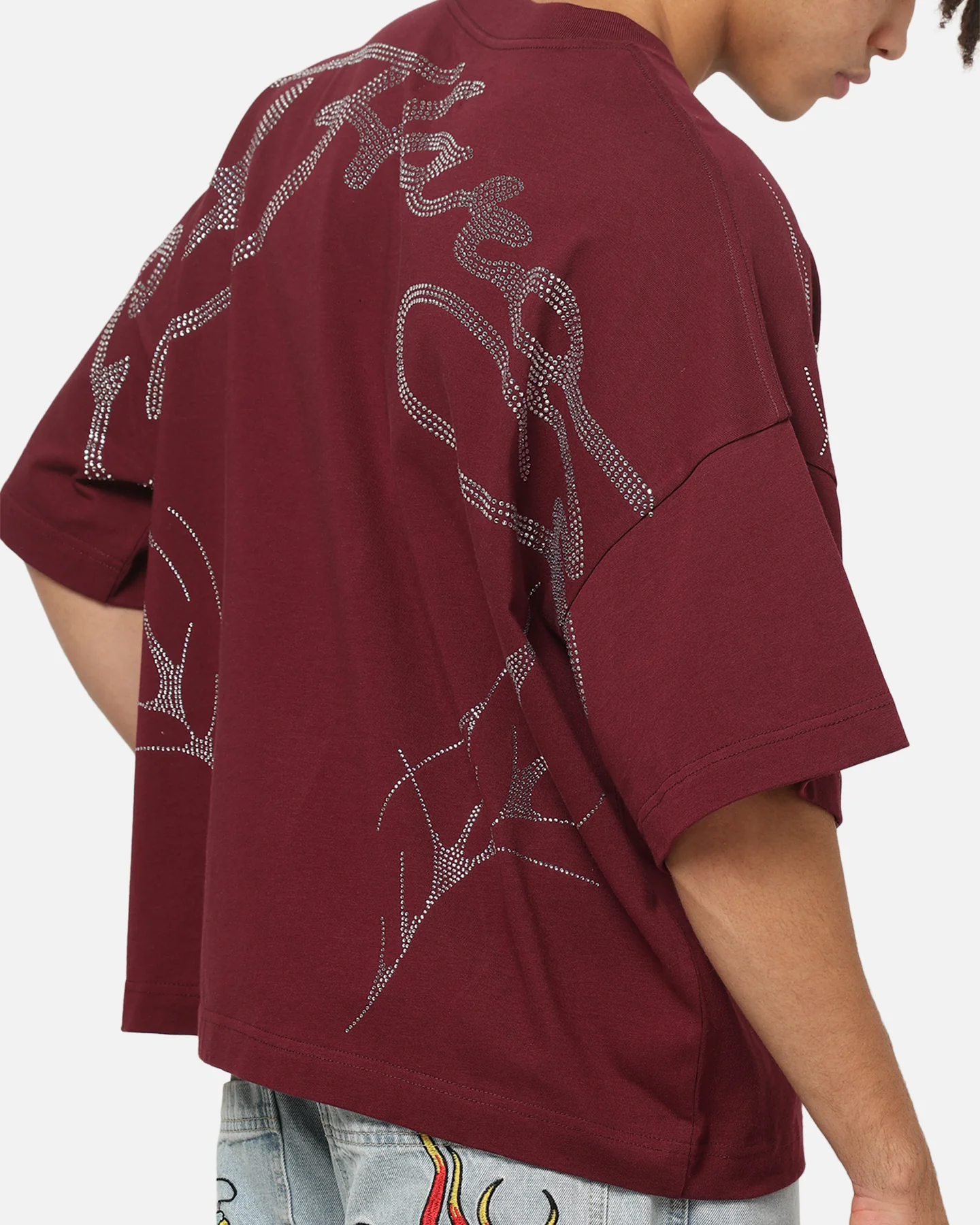 Ed Hardy Cyber Rhinestone T-Shirt Plum - Image 8