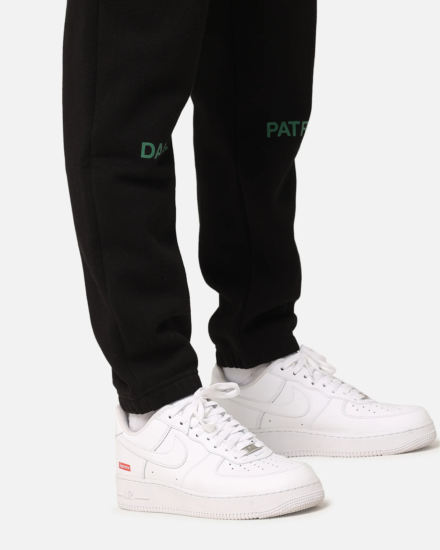 Daniel Patrick Surplus Logo Sweatpants Black/Hunter Green - Image 3