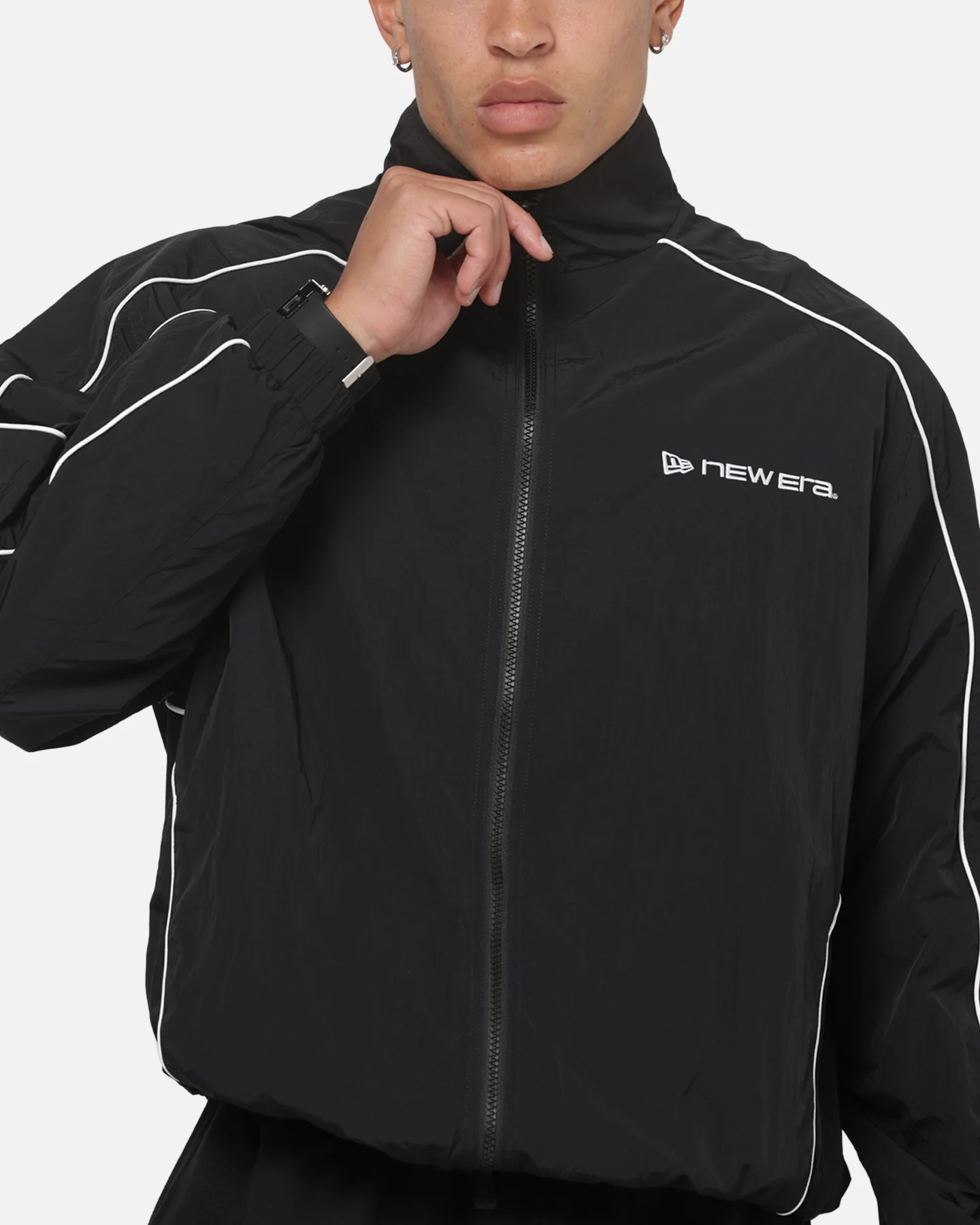 New Era Double Zip Track Jacket Black - Image 7