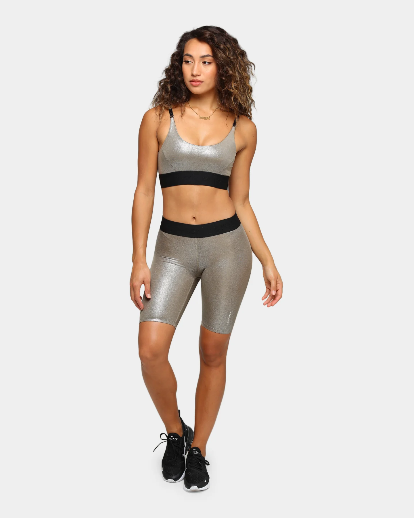 Dead Sport Women's Phantom Bike Shorts Gold/Black/Gold - Image 2