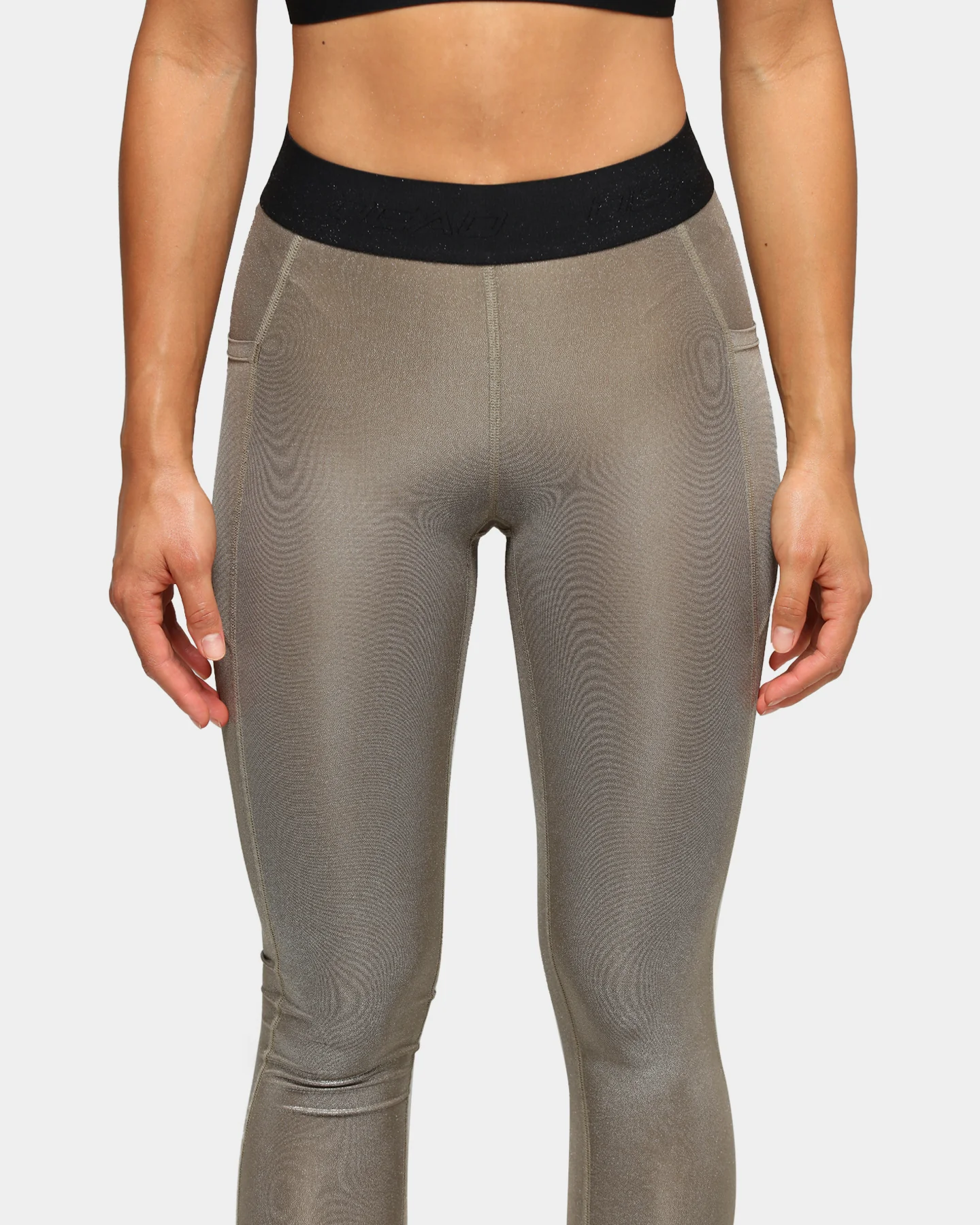 Dead Sport Women's Phantom Tights Gold/Black/Gold - Image 6