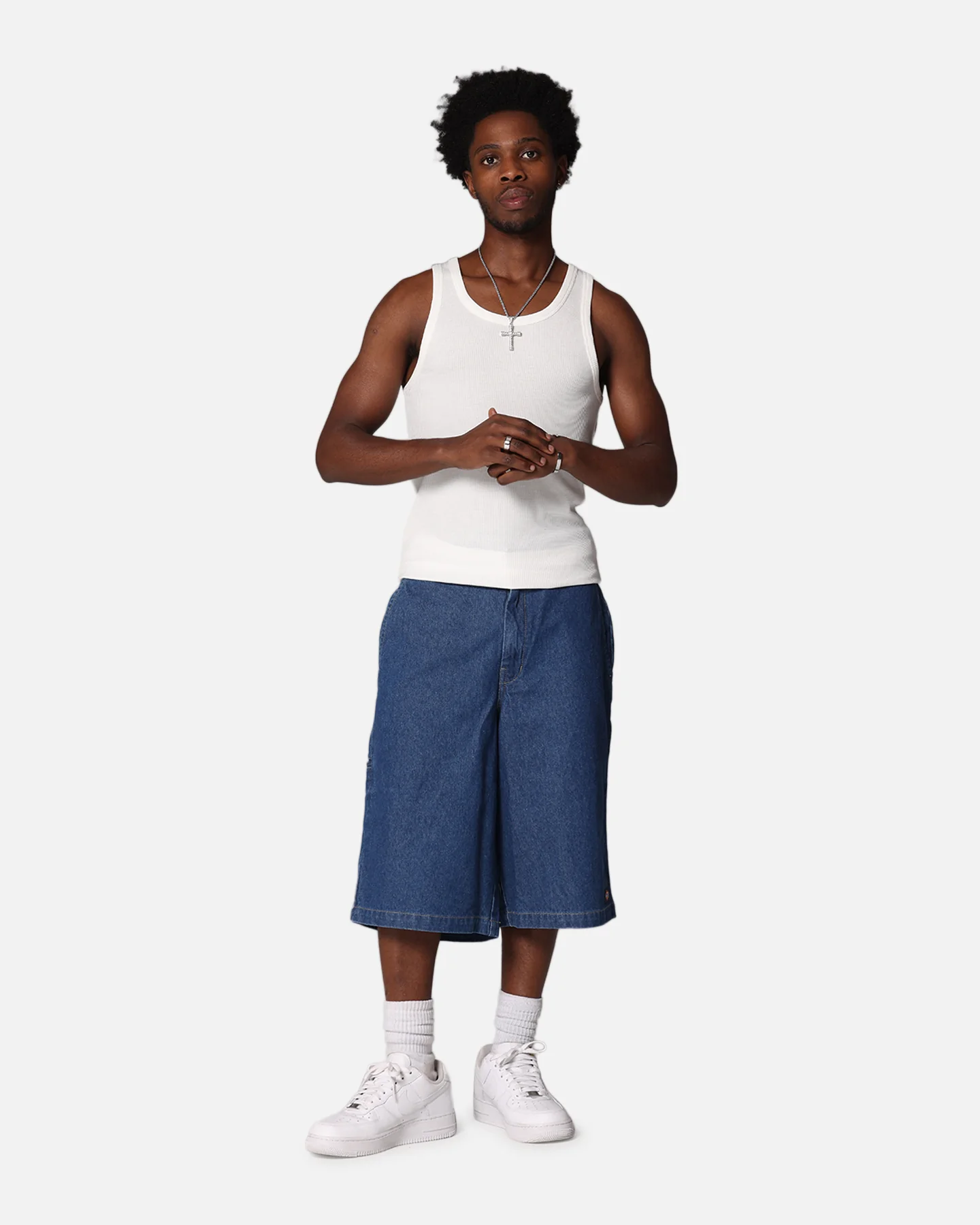 Dickies 13" Loose Fit Multi Pocket Shorts Stone Washed Indigo - Image 2