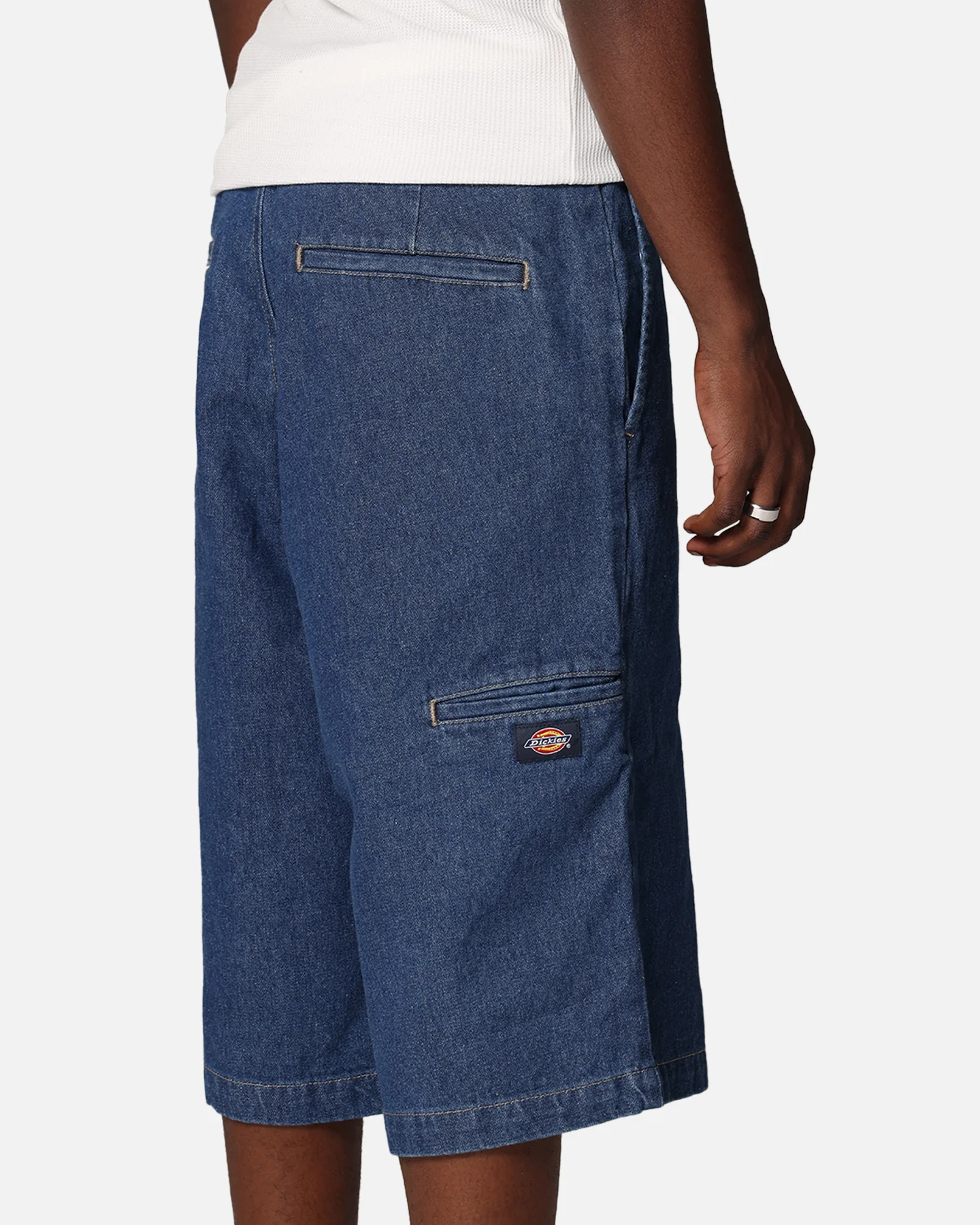 Dickies 13" Loose Fit Multi Pocket Shorts Stone Washed Indigo - Image 3
