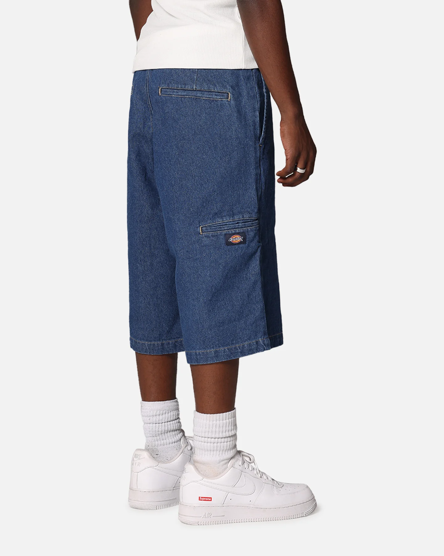 Dickies 13" Loose Fit Multi Pocket Shorts Stone Washed Indigo - Image 6