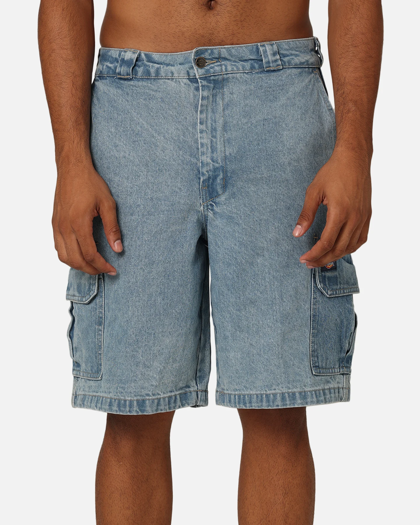 Dickies 42283 Denim Cargo Shorts Stone Washed Indigo - Image 7