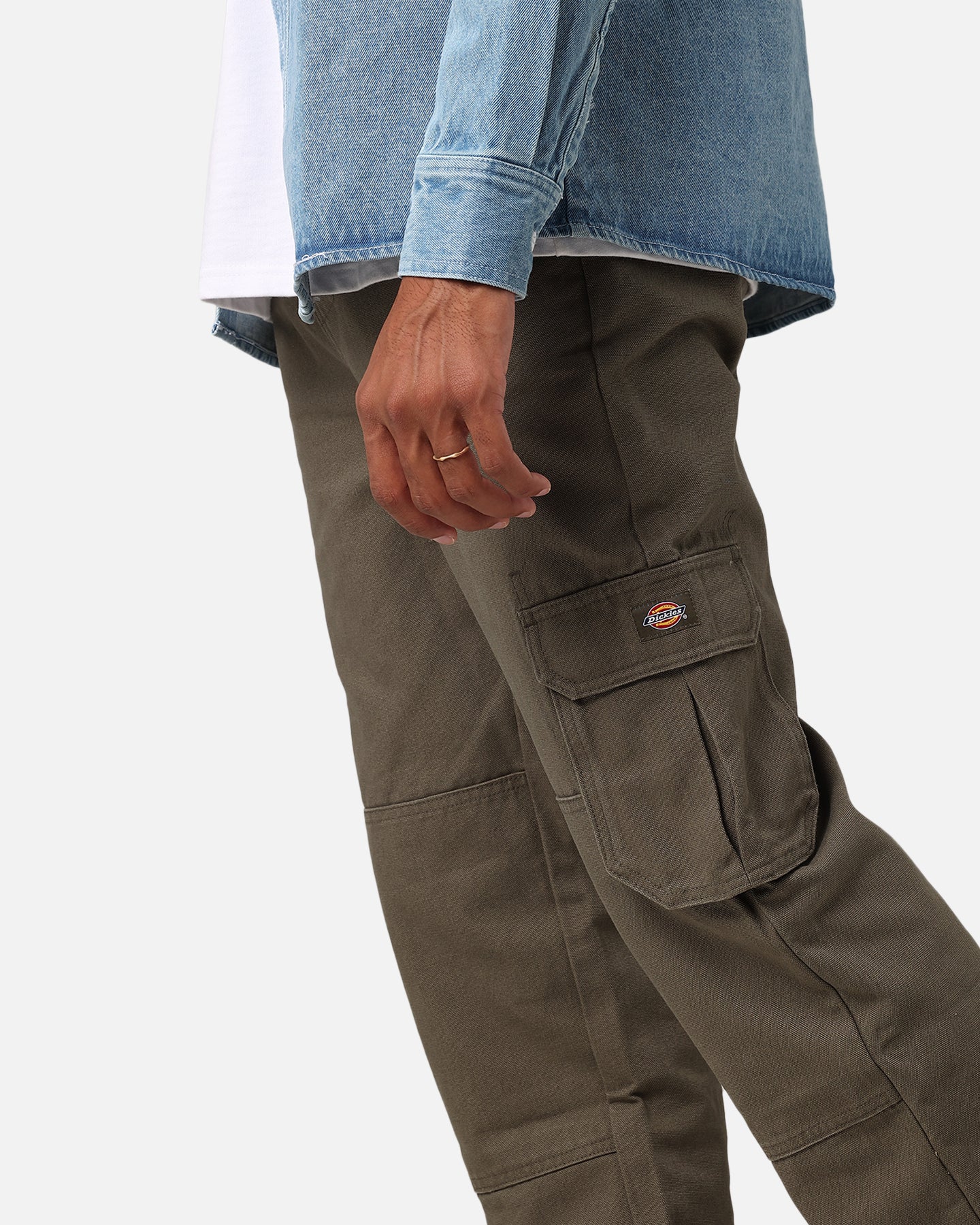 Dickies 85-283 Cargo Canvas Pants Washed Dark Khaki - Image 3
