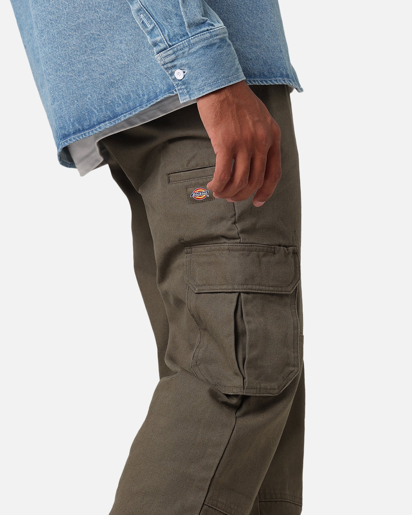 Dickies 85-283 Cargo Canvas Pants Washed Dark Khaki - Image 4