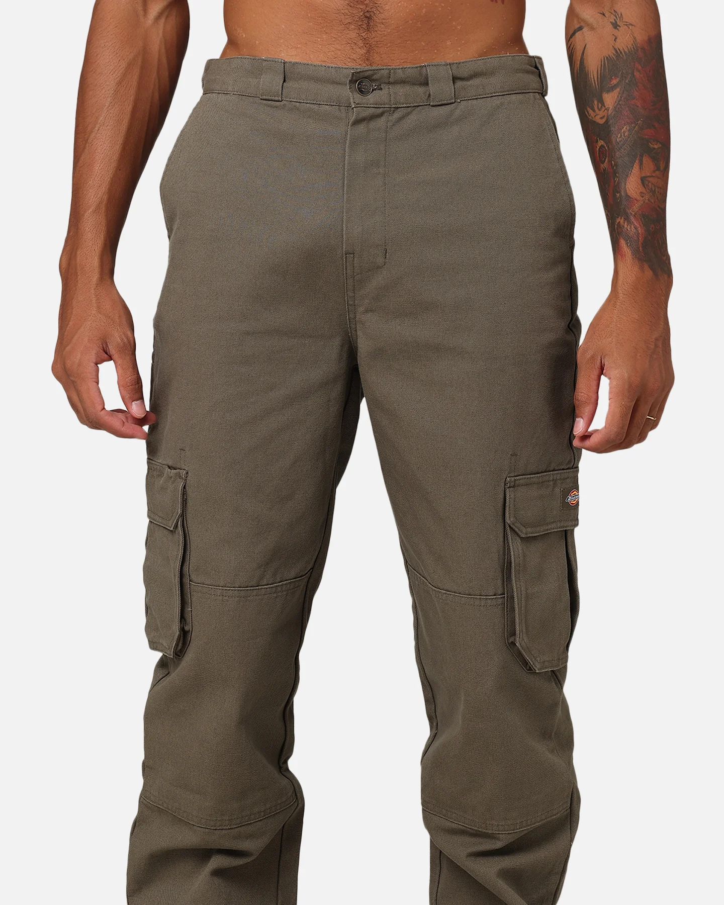 Dickies 85-283 Cargo Canvas Pants Washed Dark Khaki - Image 7