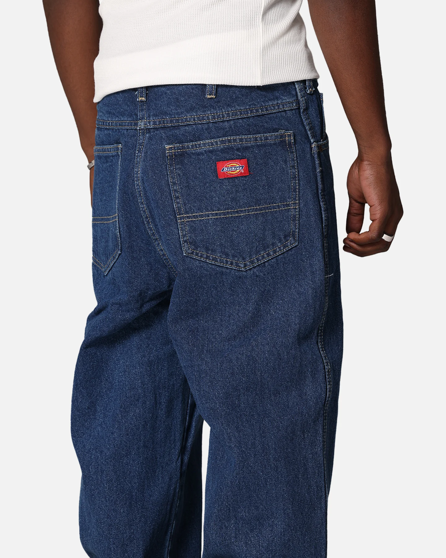 Dickies Relaxed Straight Denim Jeans Stone Washed Indigo - Image 3
