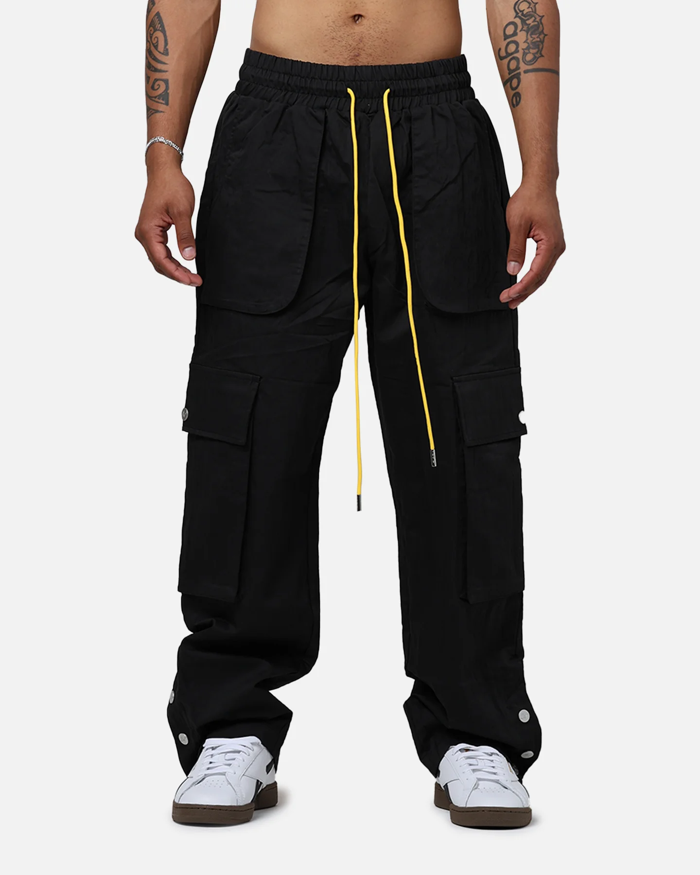 Diet Starts Monday Nylon Cargo Pants Black - Image 6