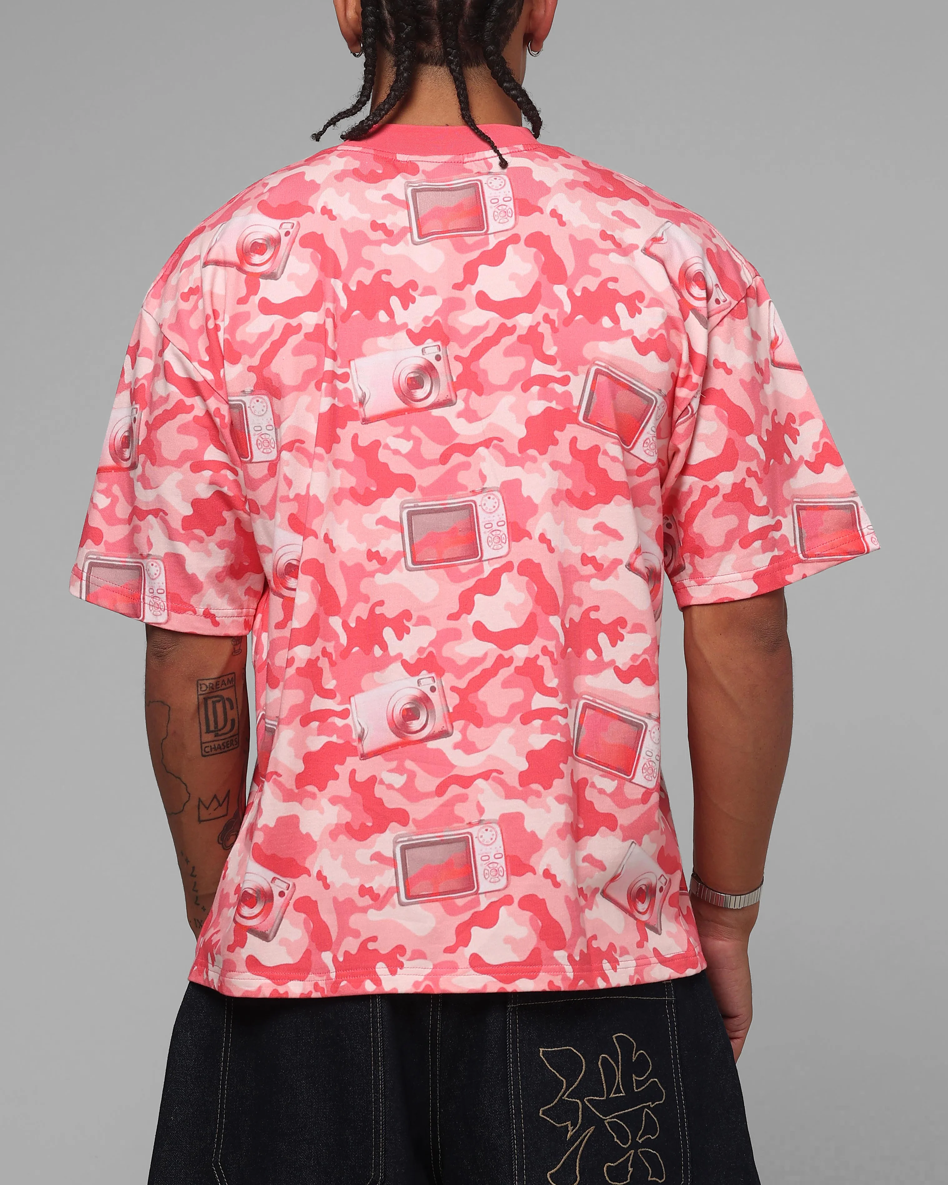 Loiter Digi Camo T-Shirt Pink Camo - Image 3