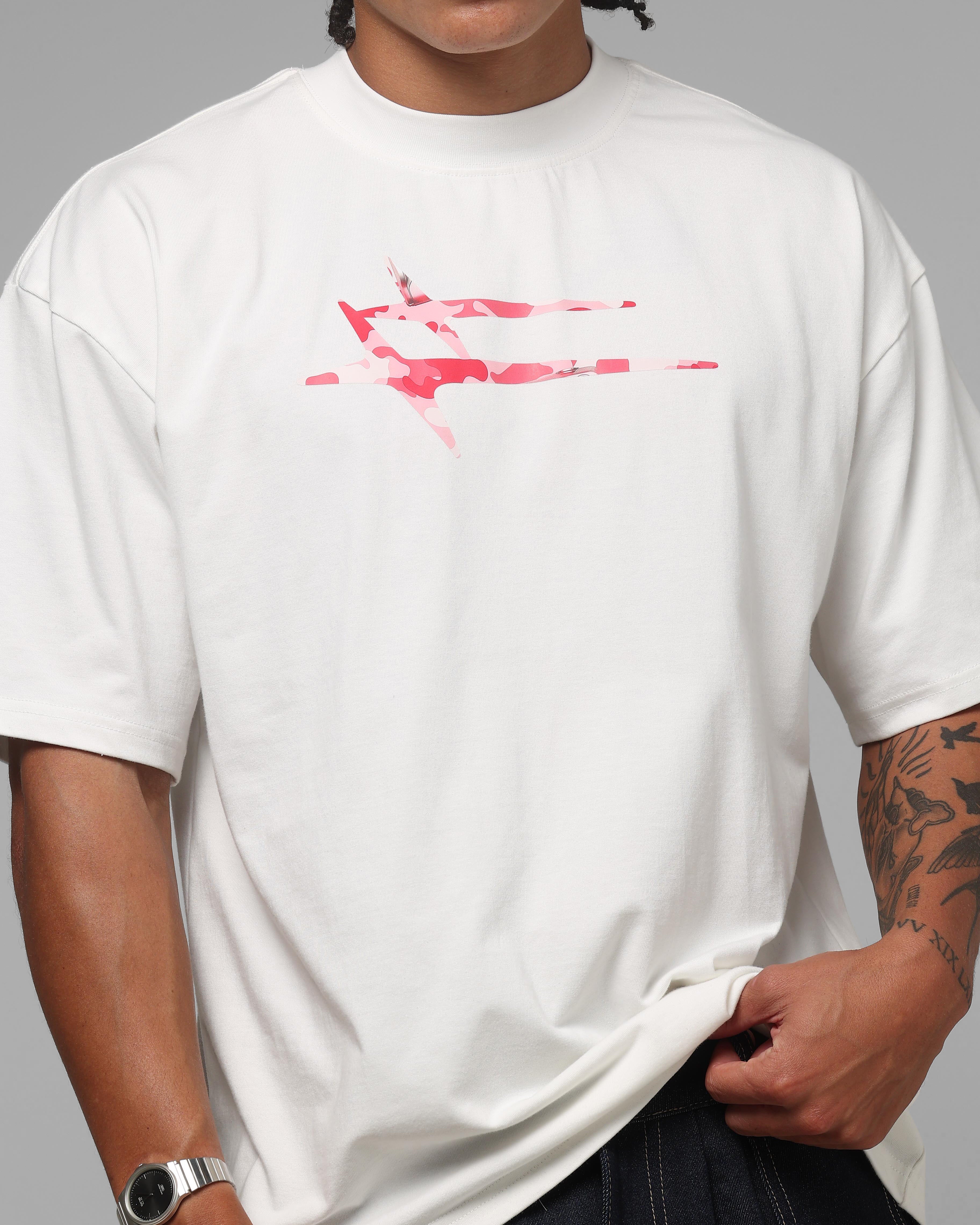 Loiter Digi Camo T-Shirt Off White/Pink - Image 5