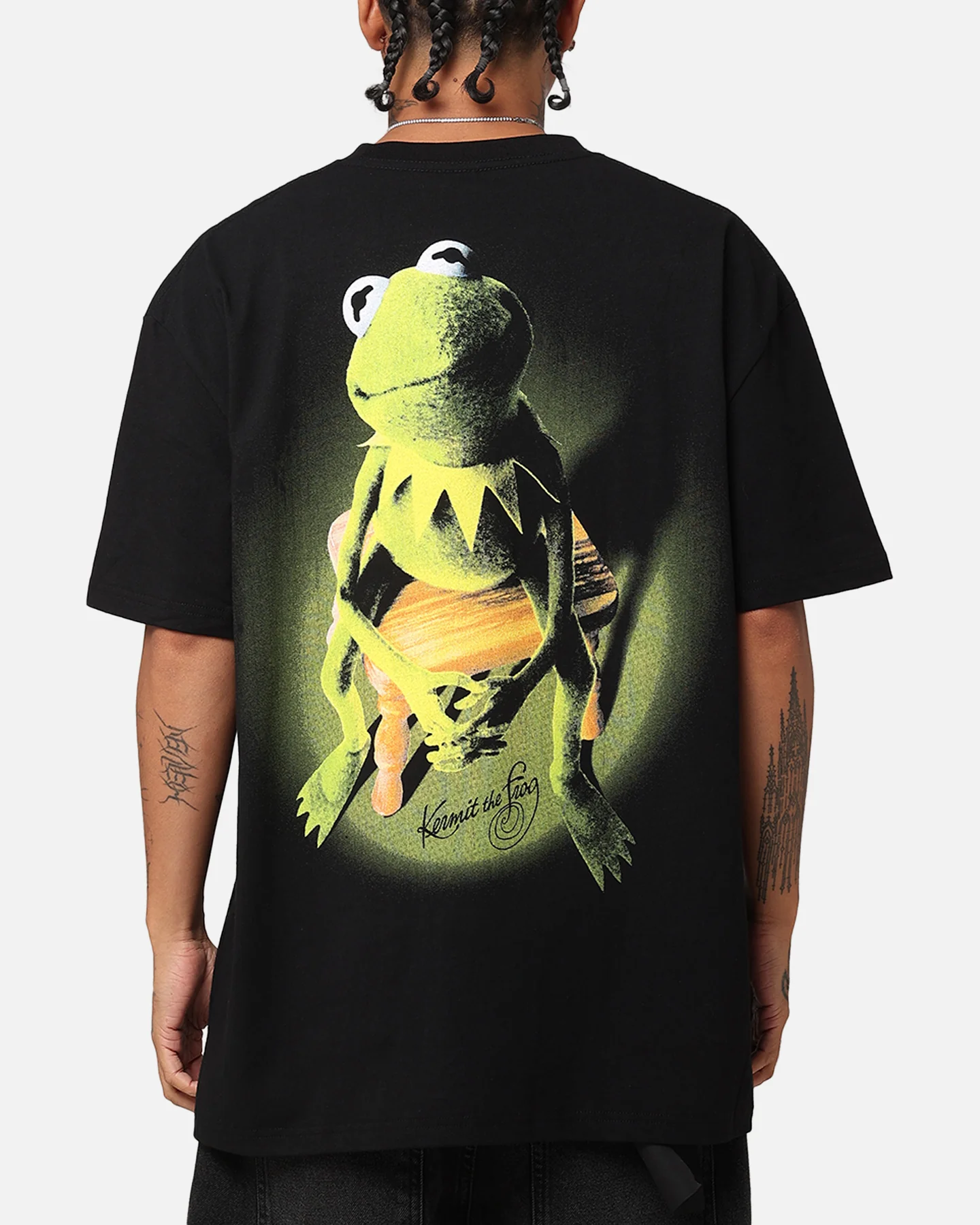 American Thrift Disney The Muppets Kermit Heavy T-Shirt Black - Image 2