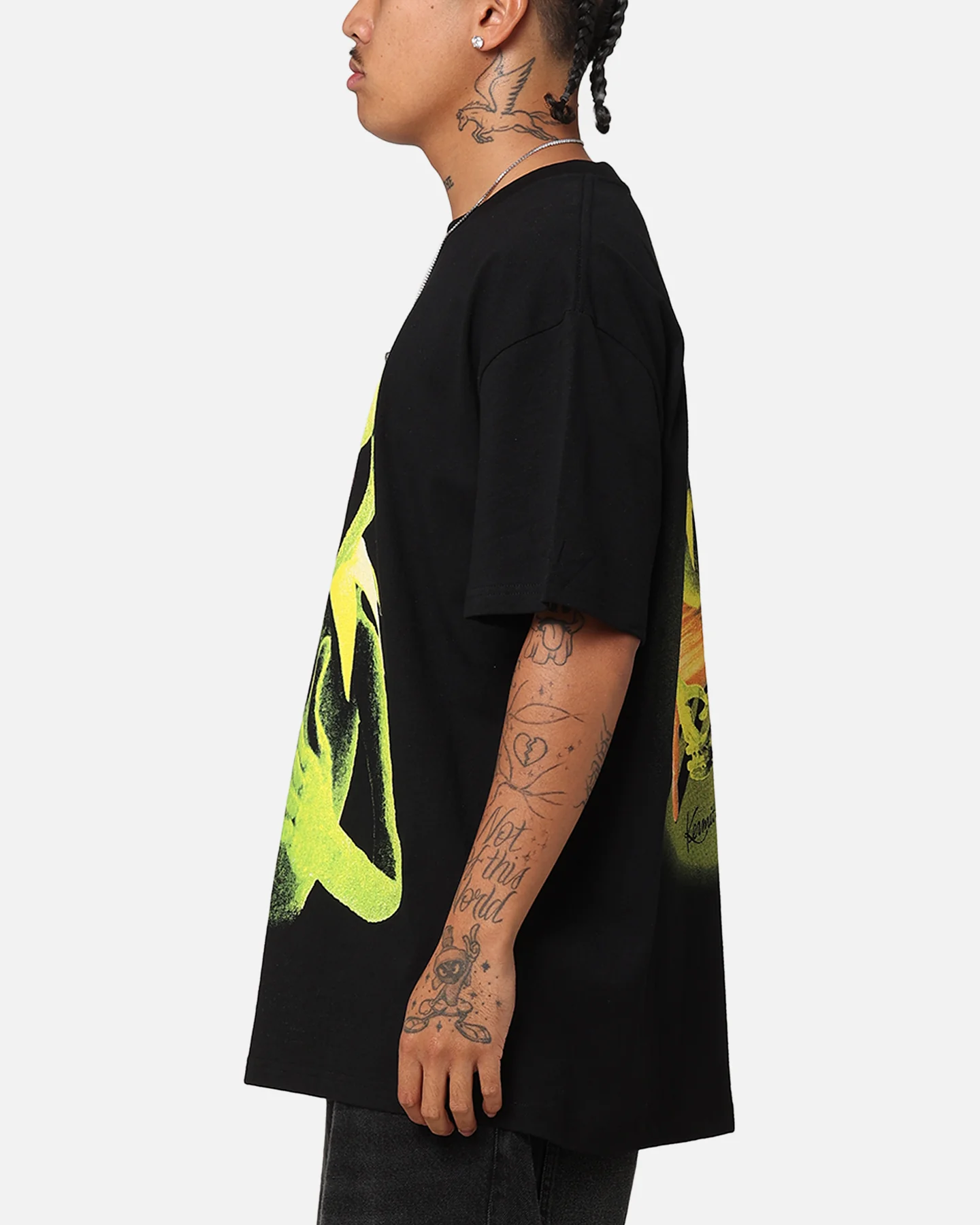 American Thrift Disney The Muppets Kermit Heavy T-Shirt Black - Image 6