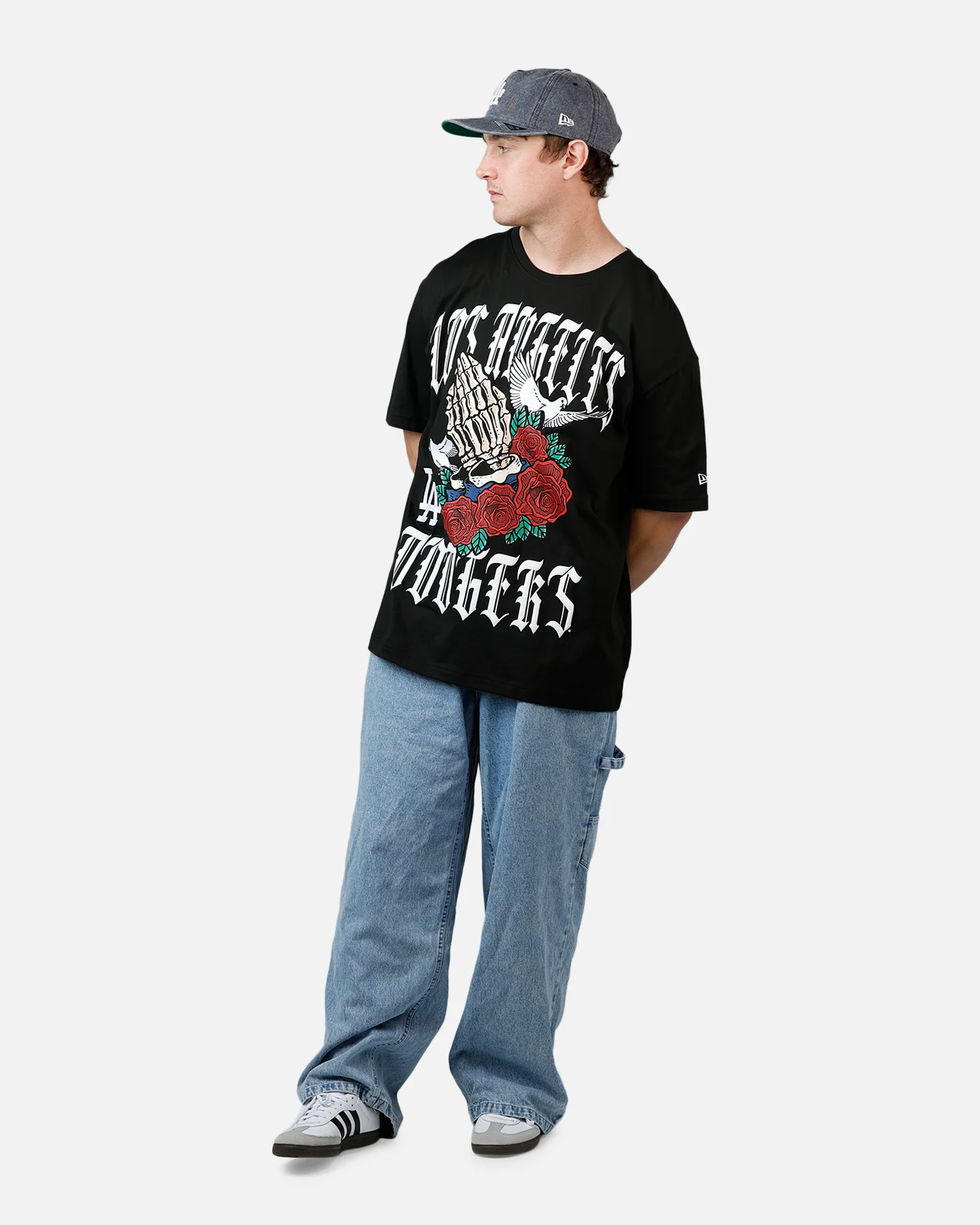 New Era Los Angeles Dodgers Praying Hands T-Shirt Black - Image 3