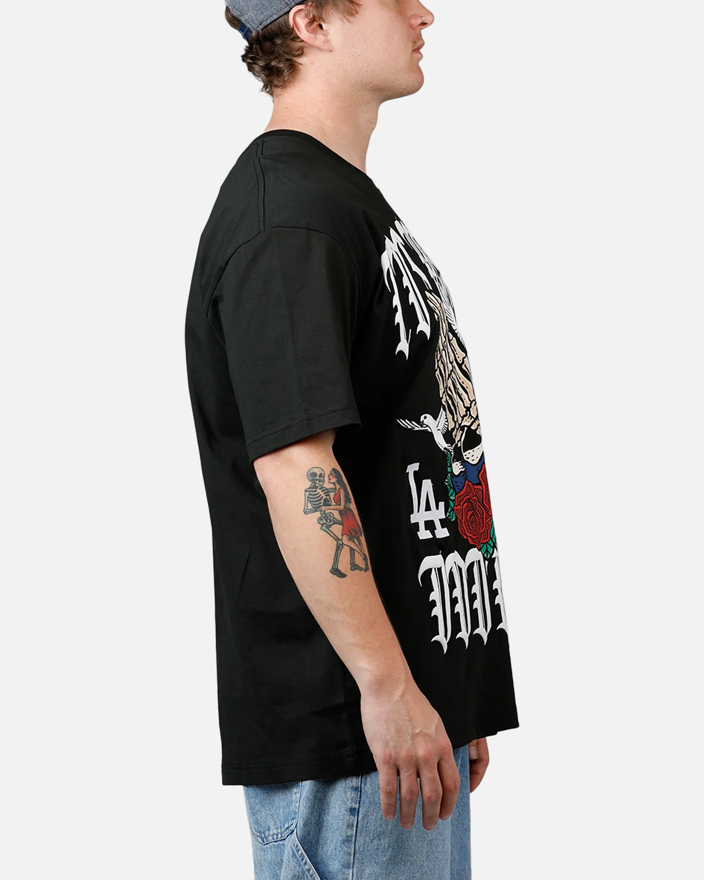 New Era Los Angeles Dodgers Praying Hands T-Shirt Black - Image 4