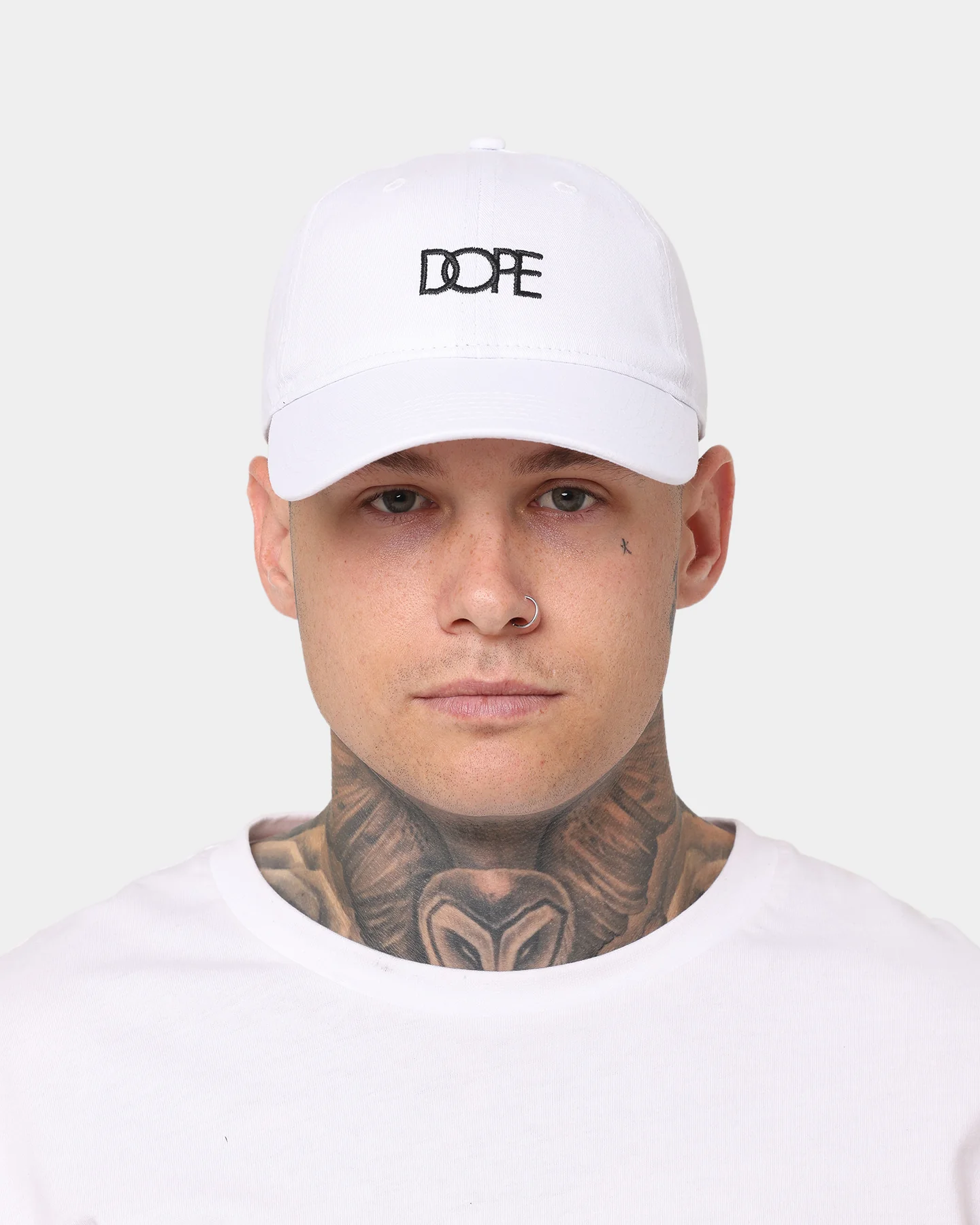 Dope Men's Logo Strapback Cap White/Black - Image 2