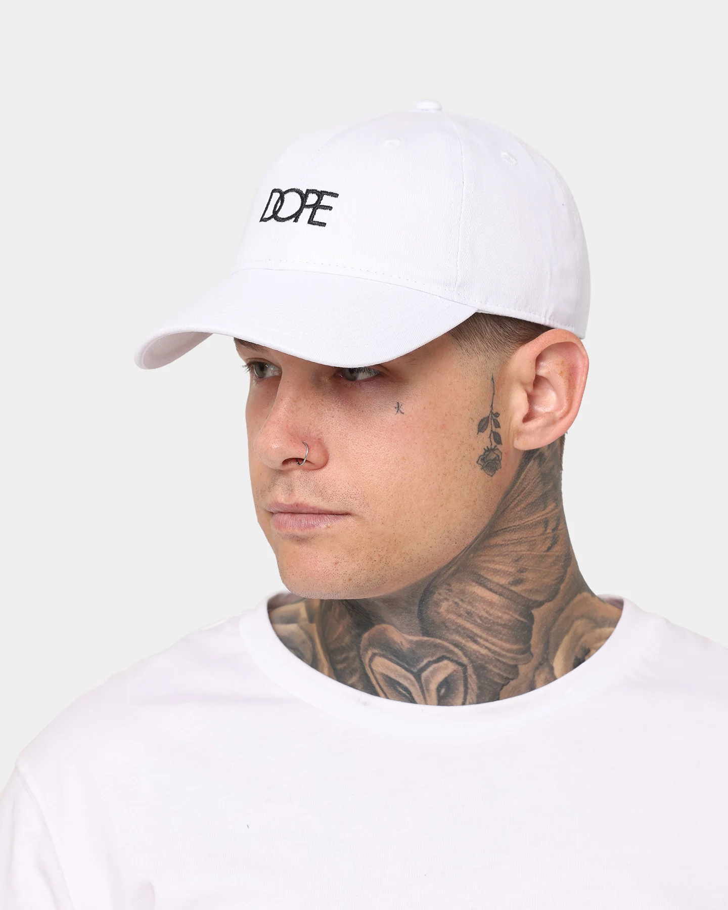 Dope Men's Logo Strapback Cap White/Black - Image 8