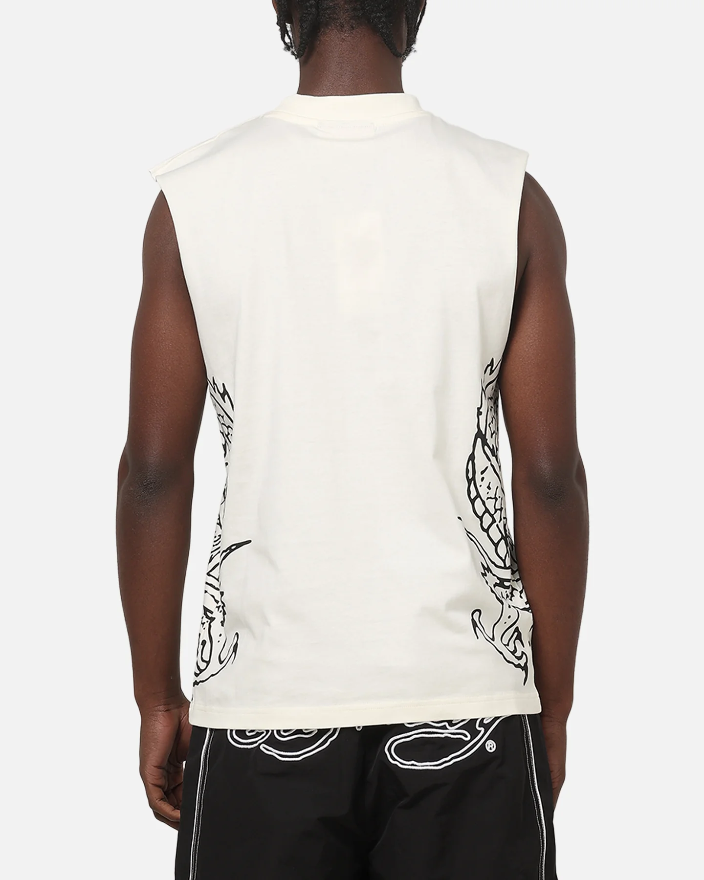 Ed Hardy Dragon Muscle T-Shirt Off White - Image 3