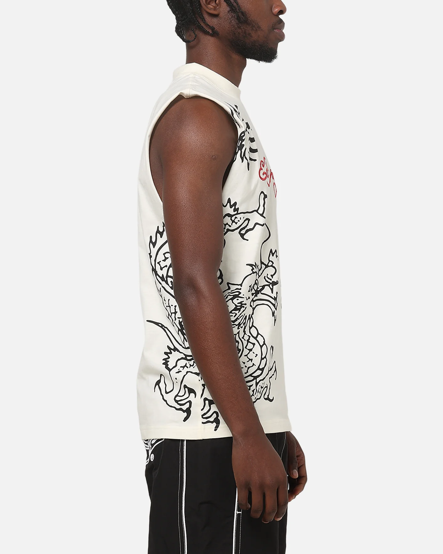 Ed Hardy Dragon Muscle T-Shirt Off White - Image 4