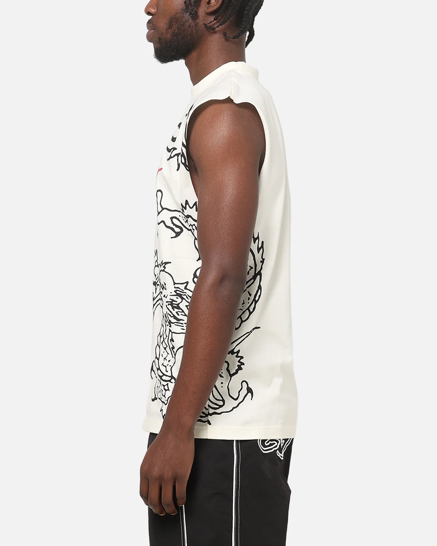 Ed Hardy Dragon Muscle T-Shirt Off White - Image 5