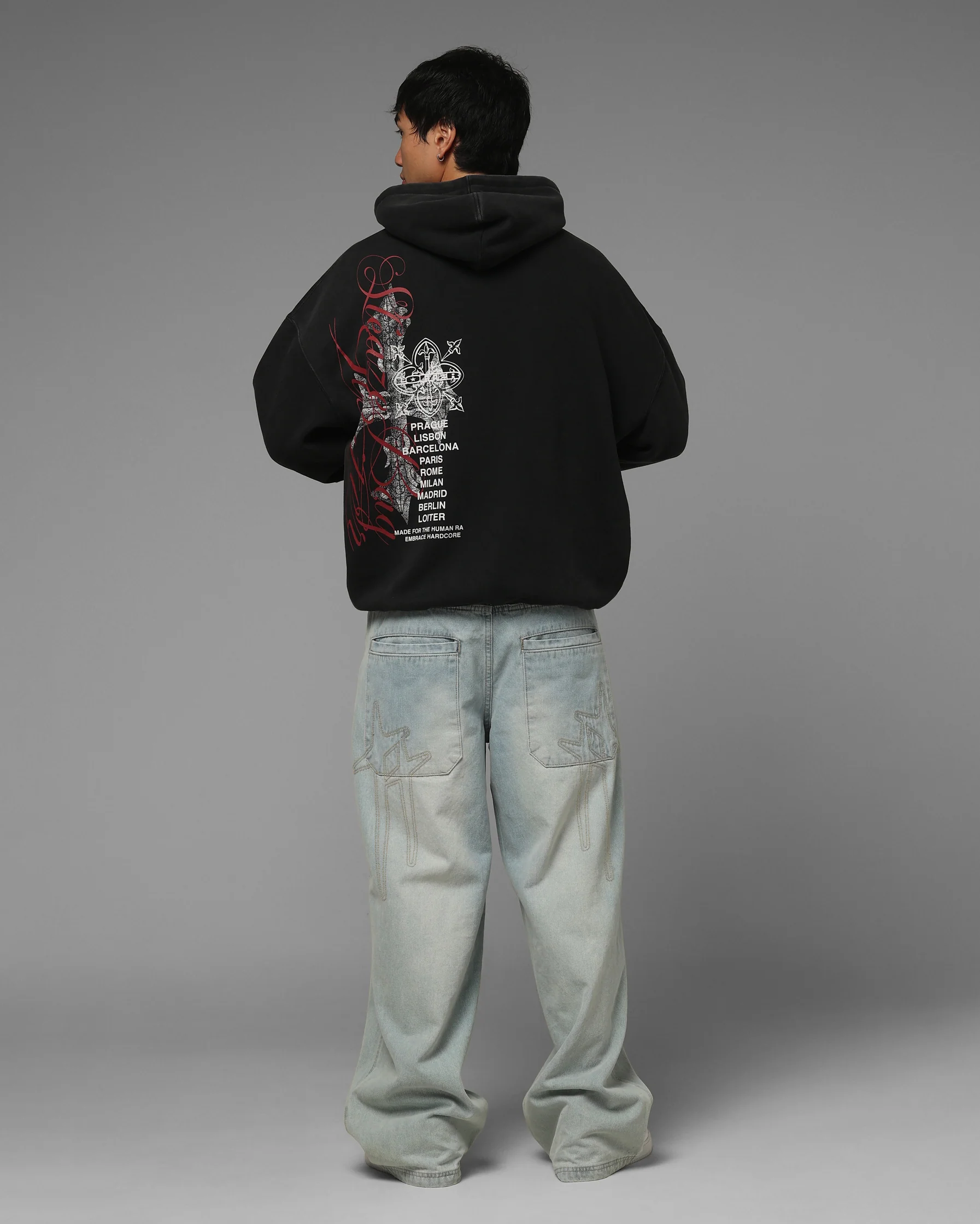 Loiter Eastern Bloc Hoodie Vintage Black - Image 3
