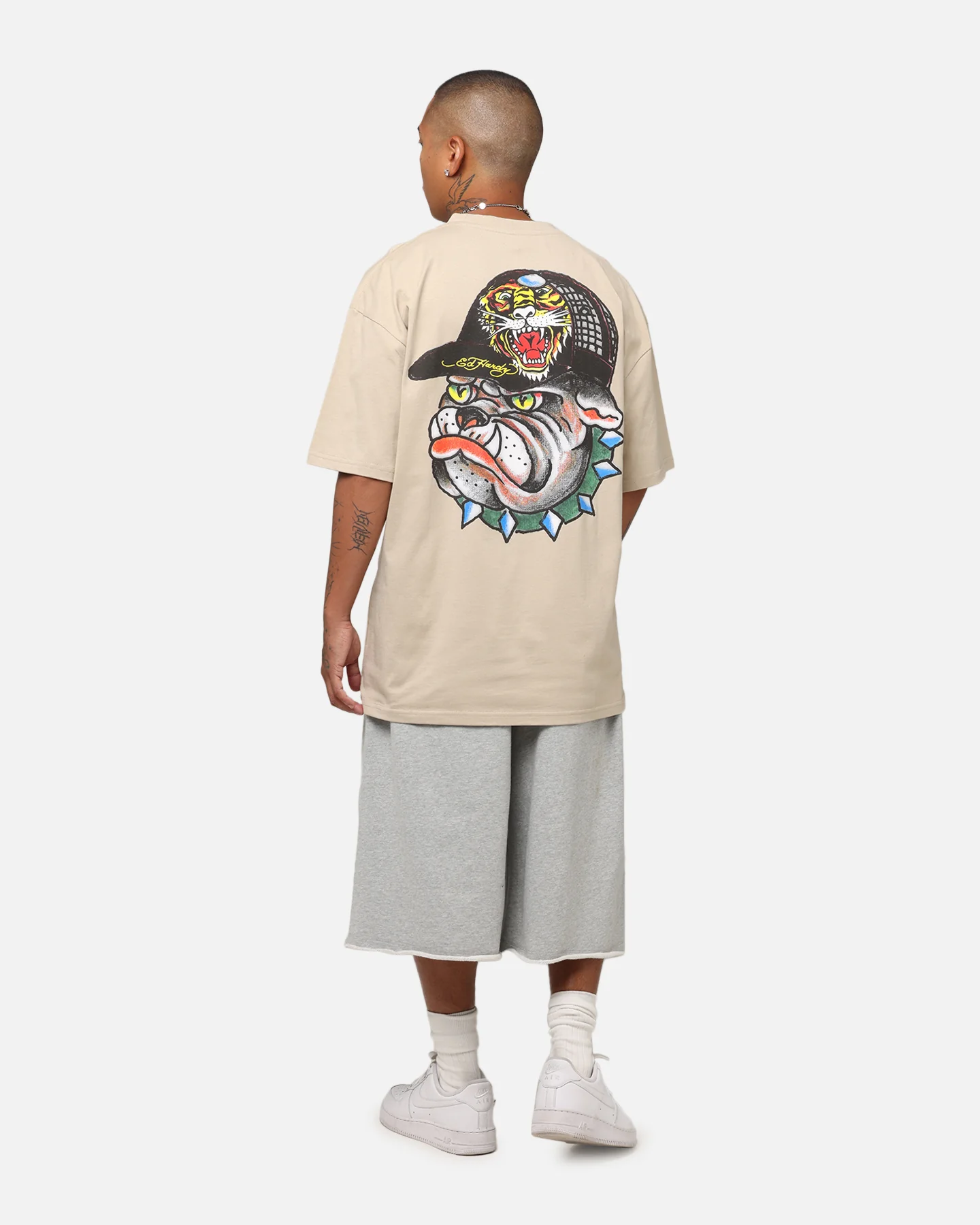 Ed Hardy Bulldog T-Shirt Stone - Image 3