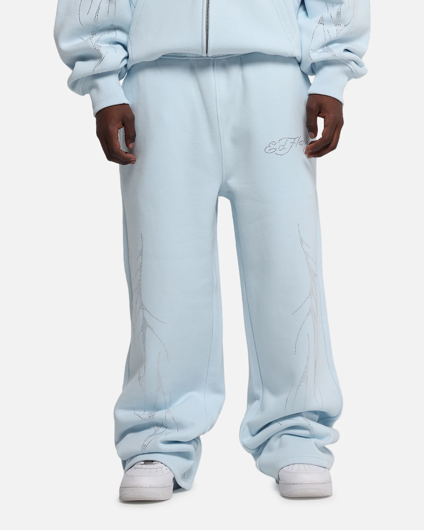 Ed Hardy Cyber Rhinestone Track Pants Light Blue - Image 5