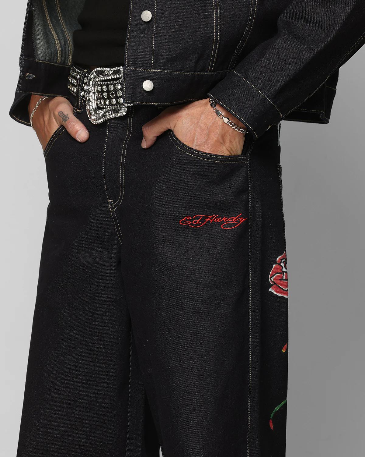 Ed Hardy Denim Jeans Raw Indigo - Image 4