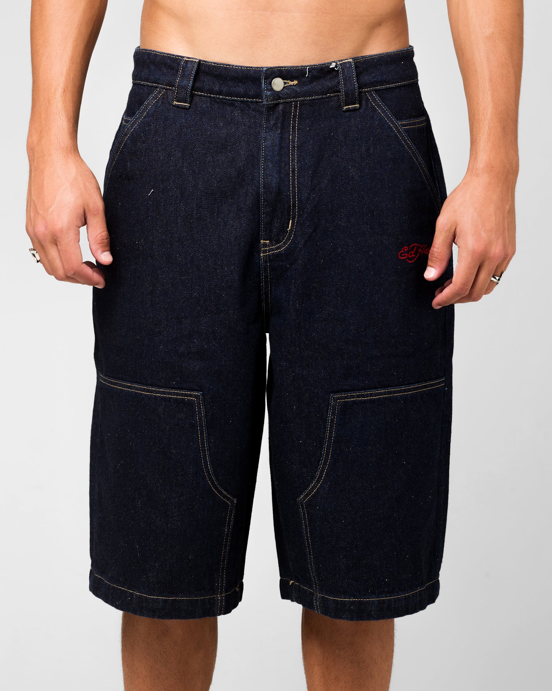 Ed Hardy Dragon Jorts Indigo - Image 9