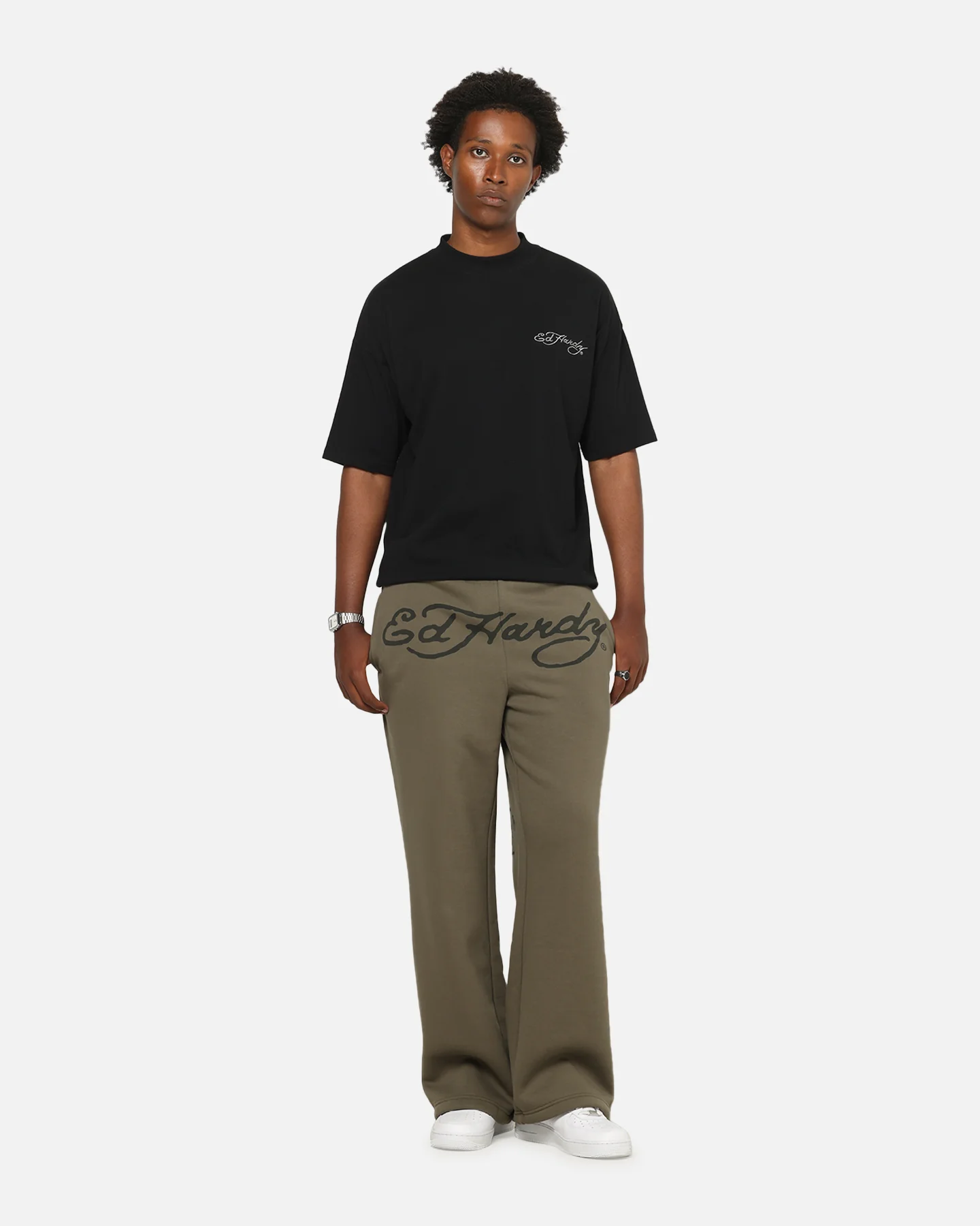 Ed Hardy Dragon Trackpants Washed Olive - Image 2